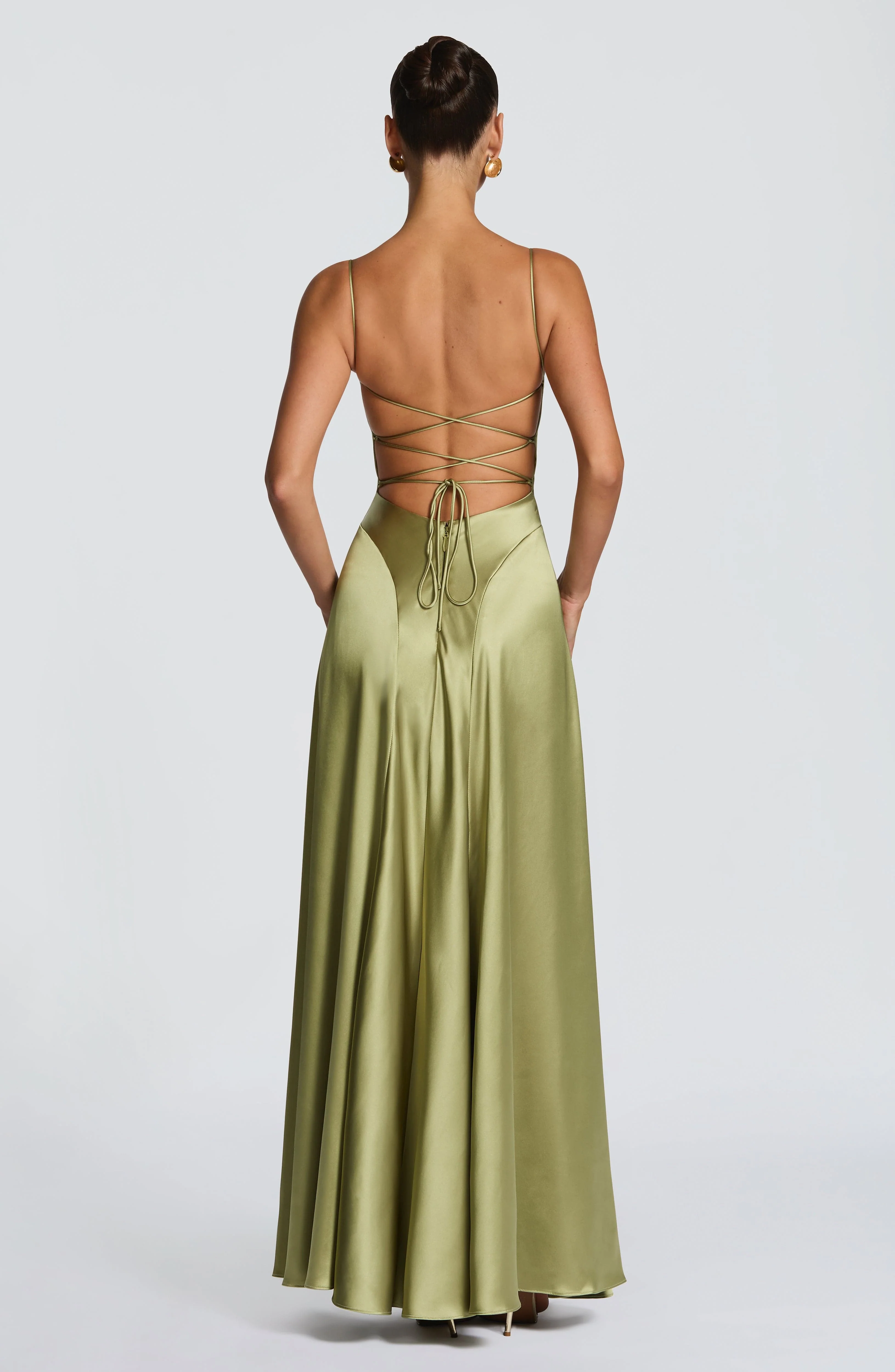 Adelina Maxi Dress - Light Olive - Image 2