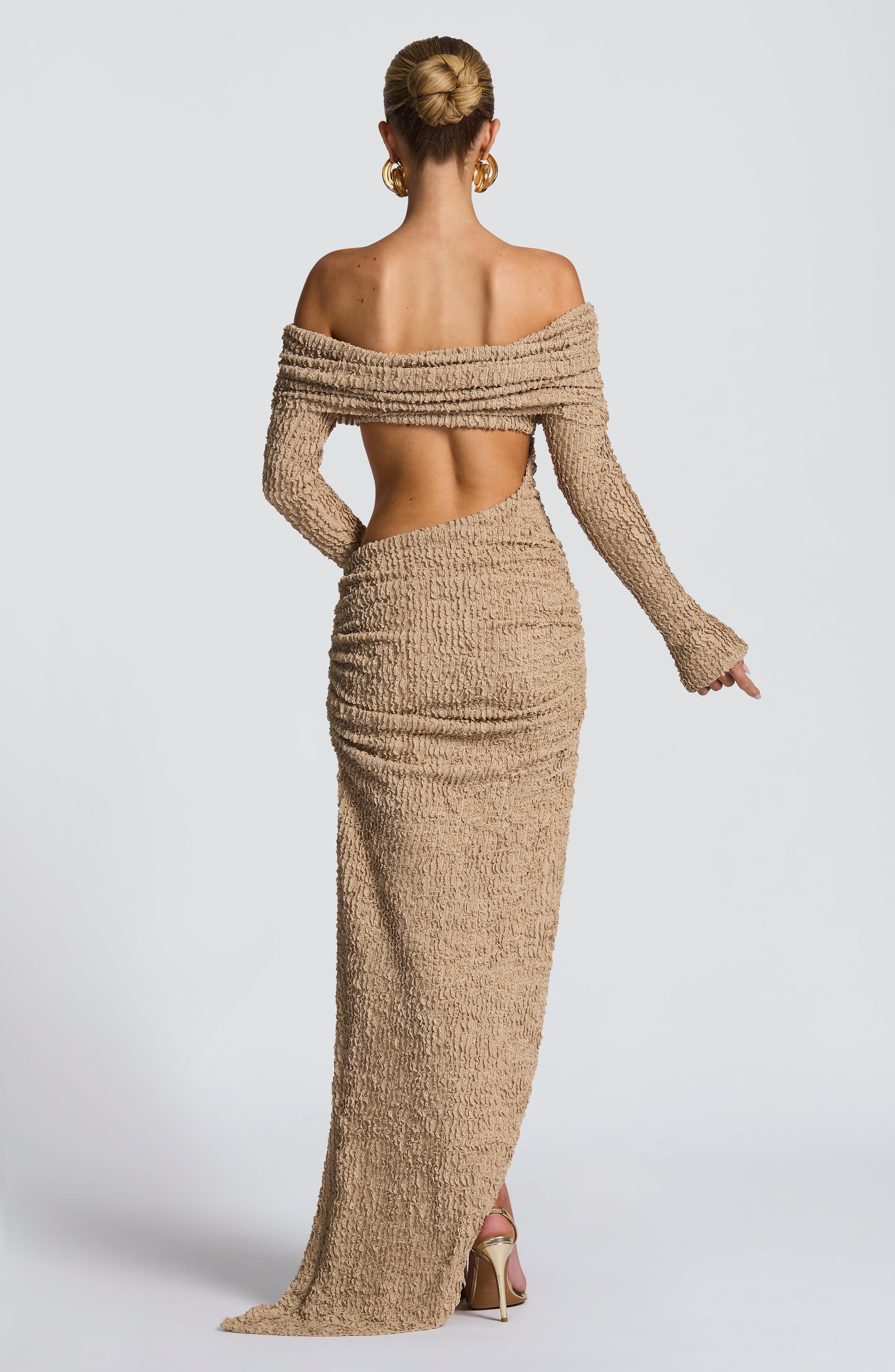 Adelphia Midi Dress - Beige - Image 2