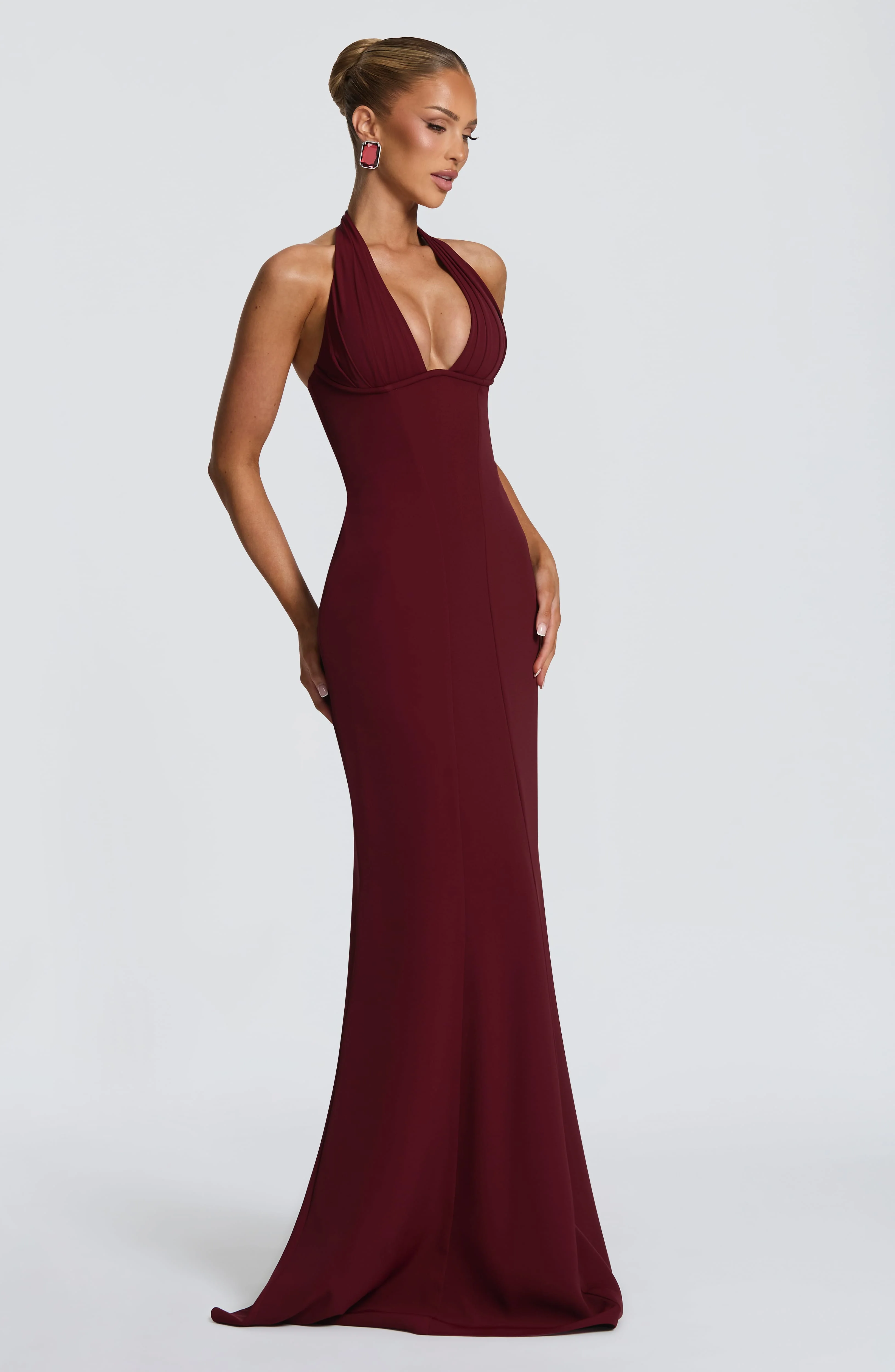 Adora Maxi Dress - Cherry Lacquer - Image 4