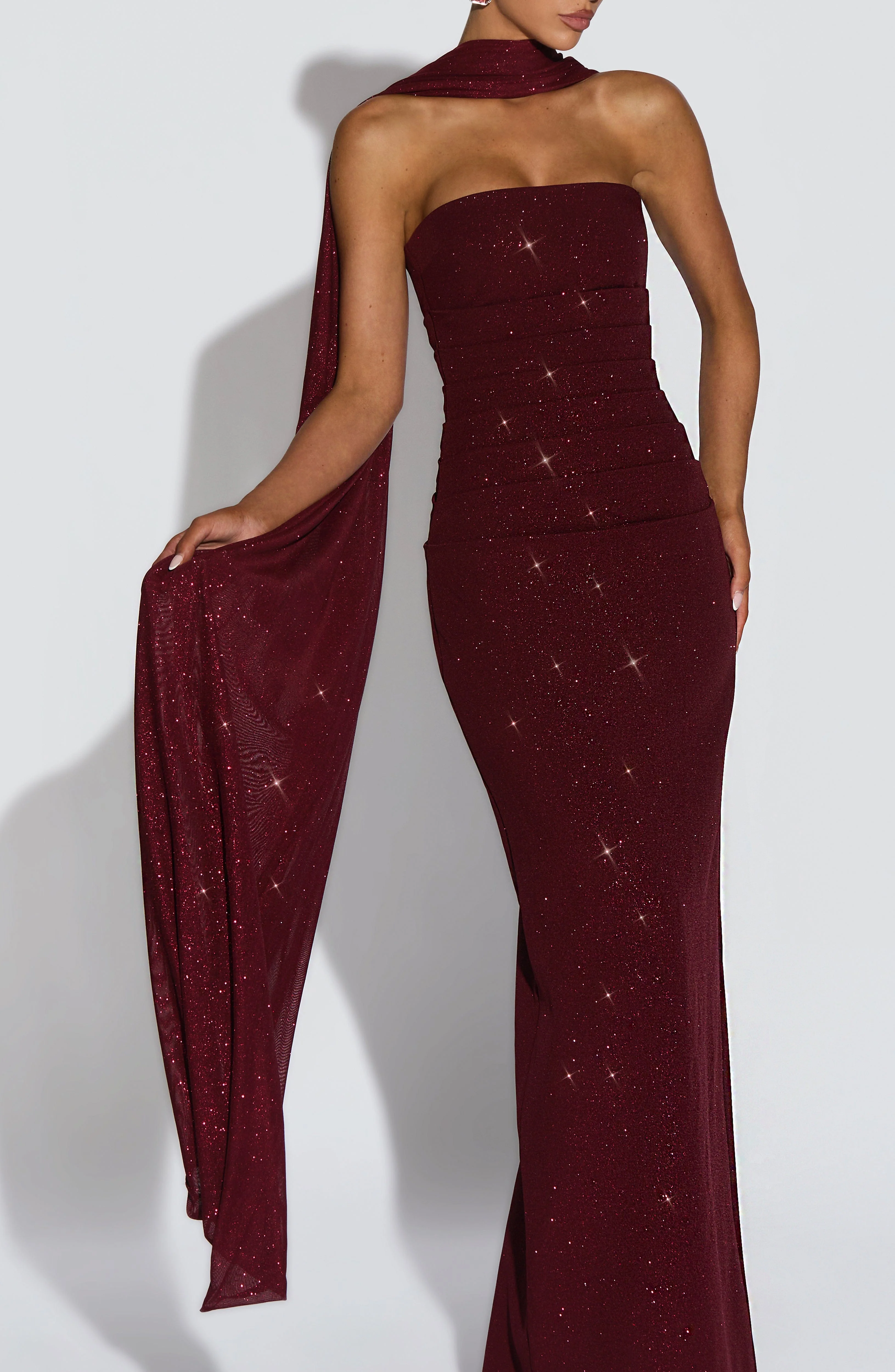 Agnes Shawl - Wine Sparkle - Image 3