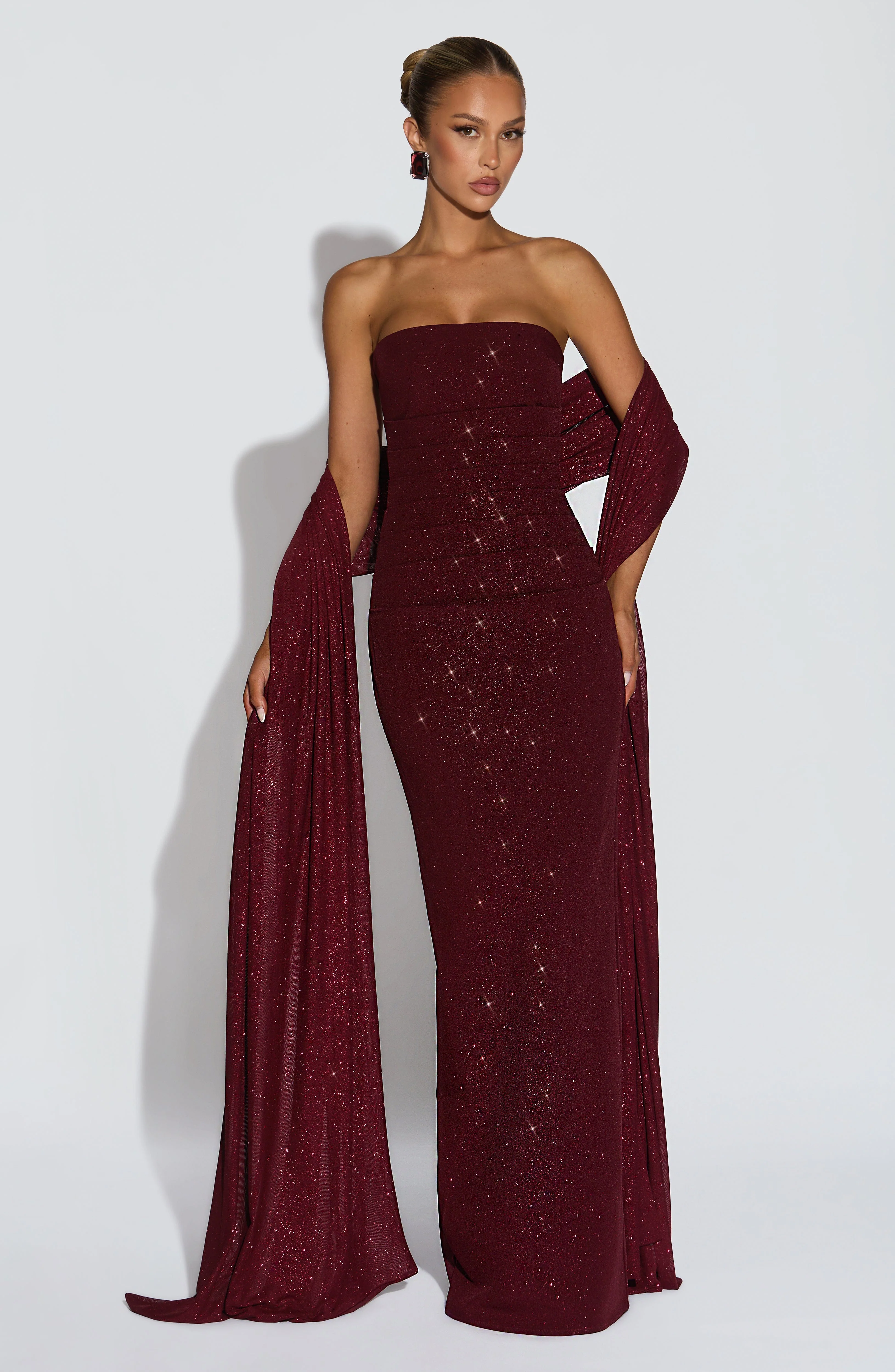 Agnes Shawl - Wine Sparkle - Image 4