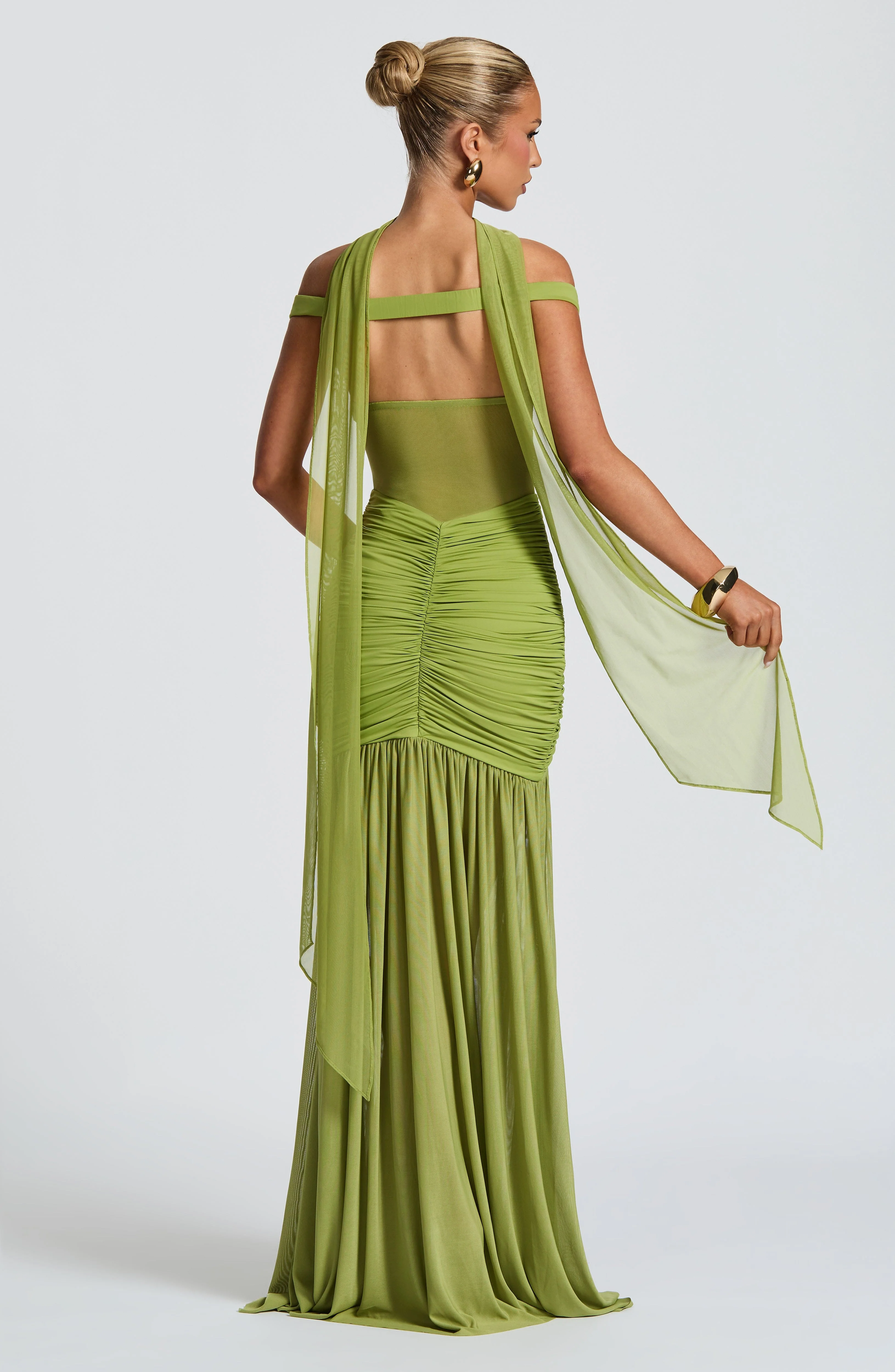 Alaia Maxi Dress - Olive - Image 4