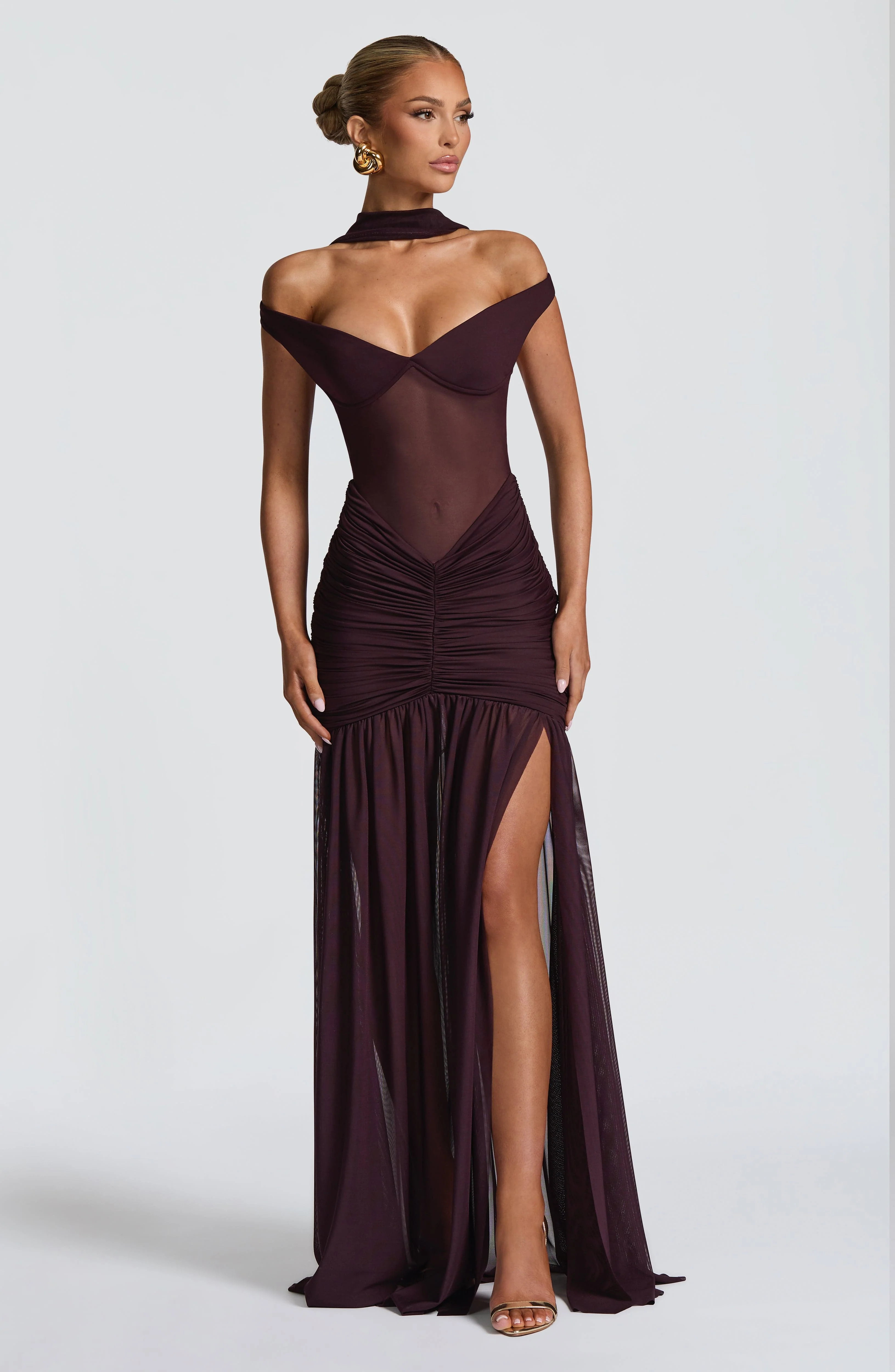 Alaia Maxi Dress - Plum - Image 13