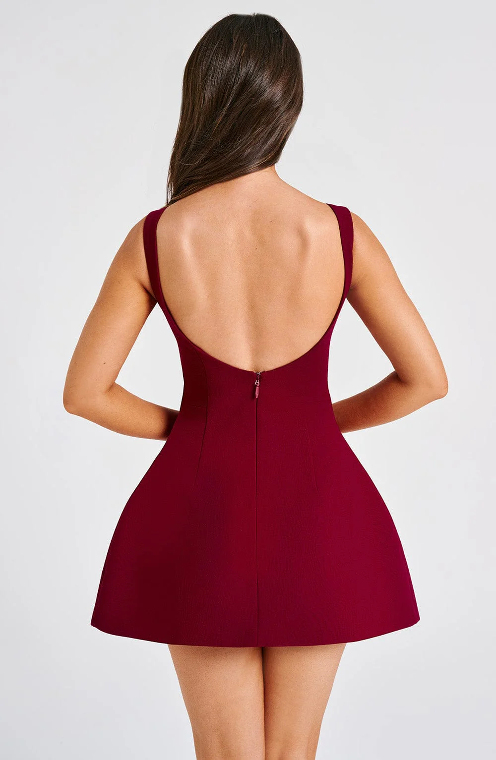 Alana Mini Dress - Wine - Image 8