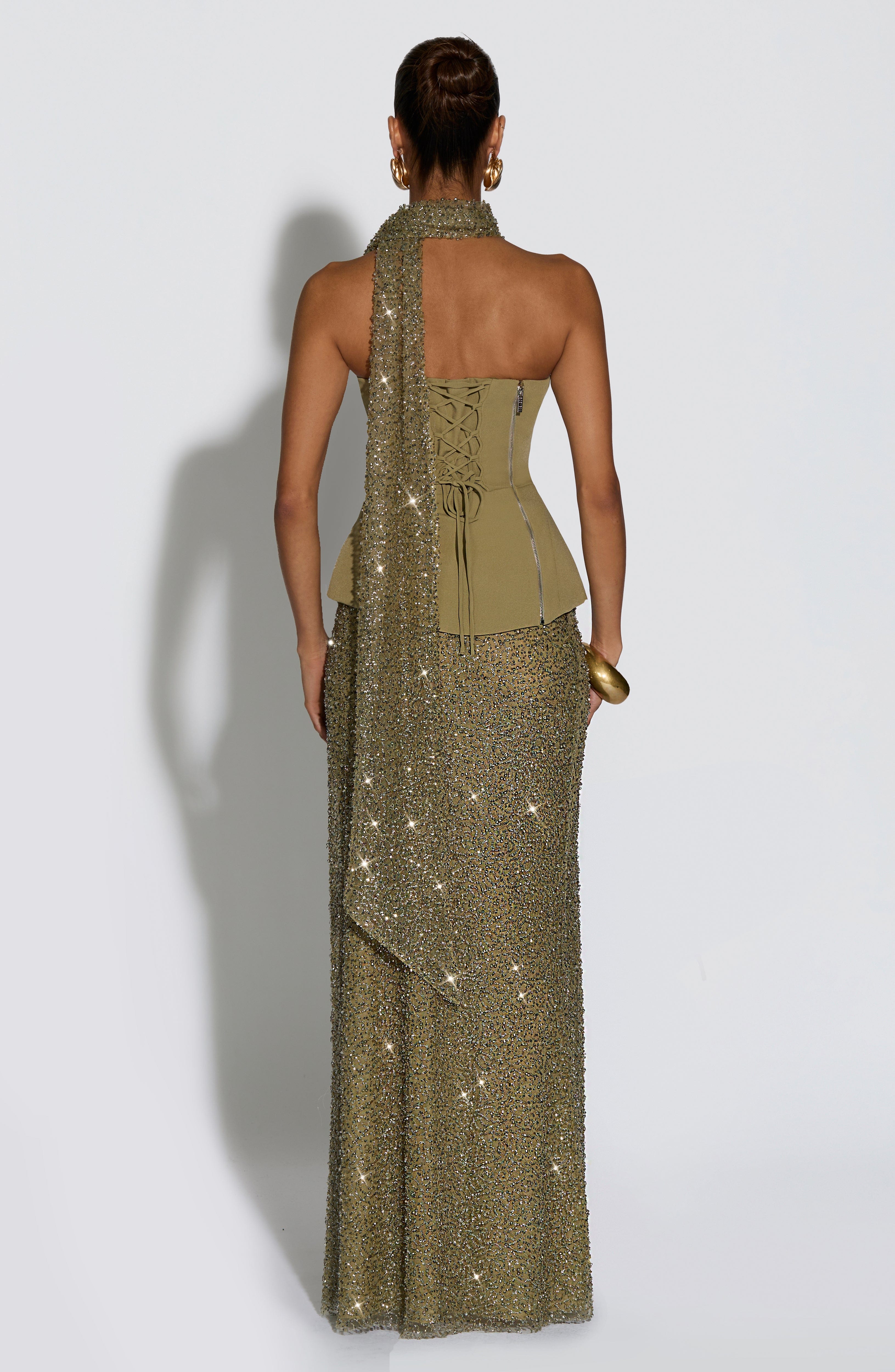 Allaire Maxi Skirt - Sage - Image 2
