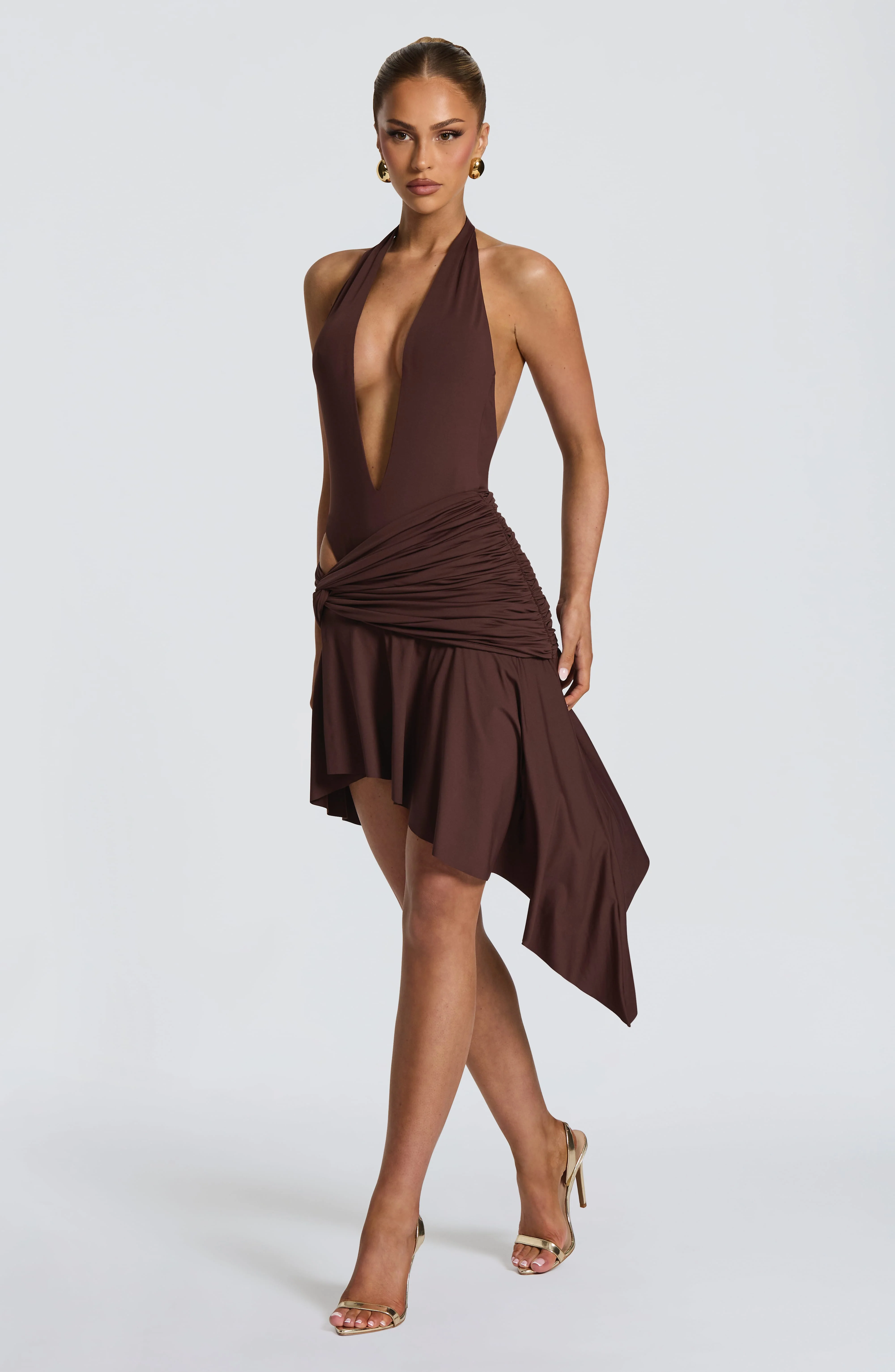 Alto Mini Skirt - Plum Brown - Image 3