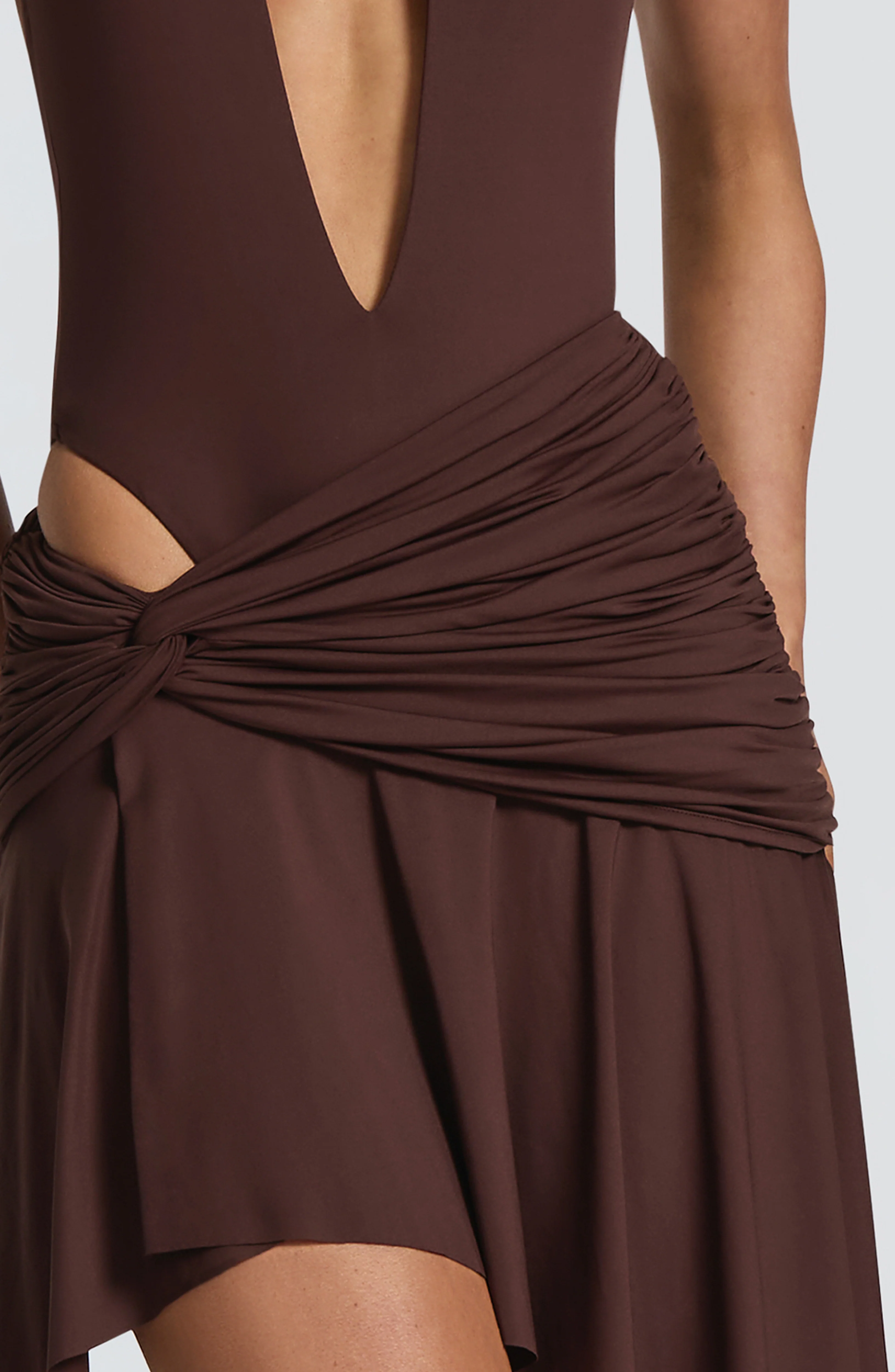 Alto Mini Skirt - Plum Brown - Image 5