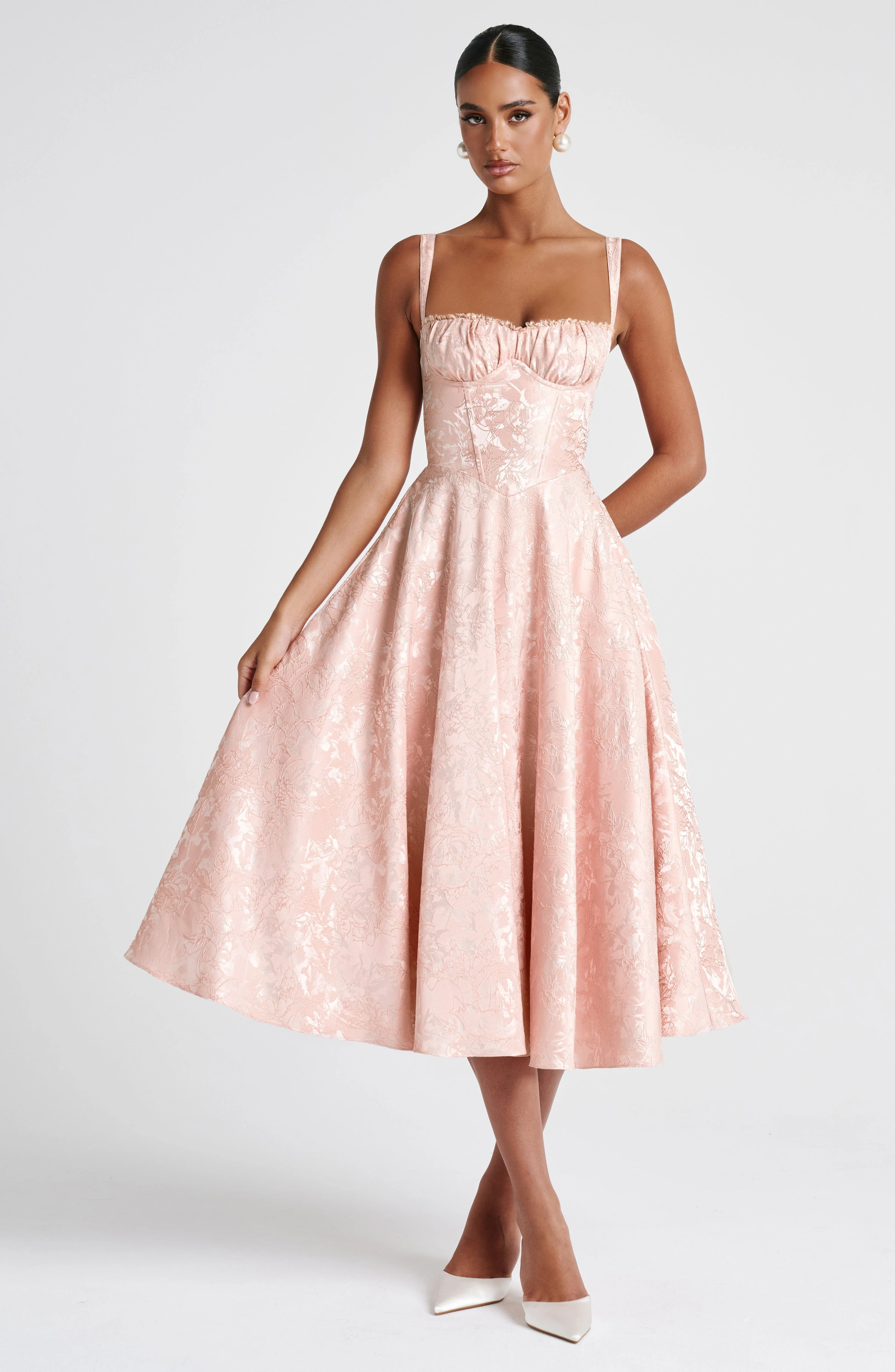 Amity Midi Dress - Soft Peach - Image 4