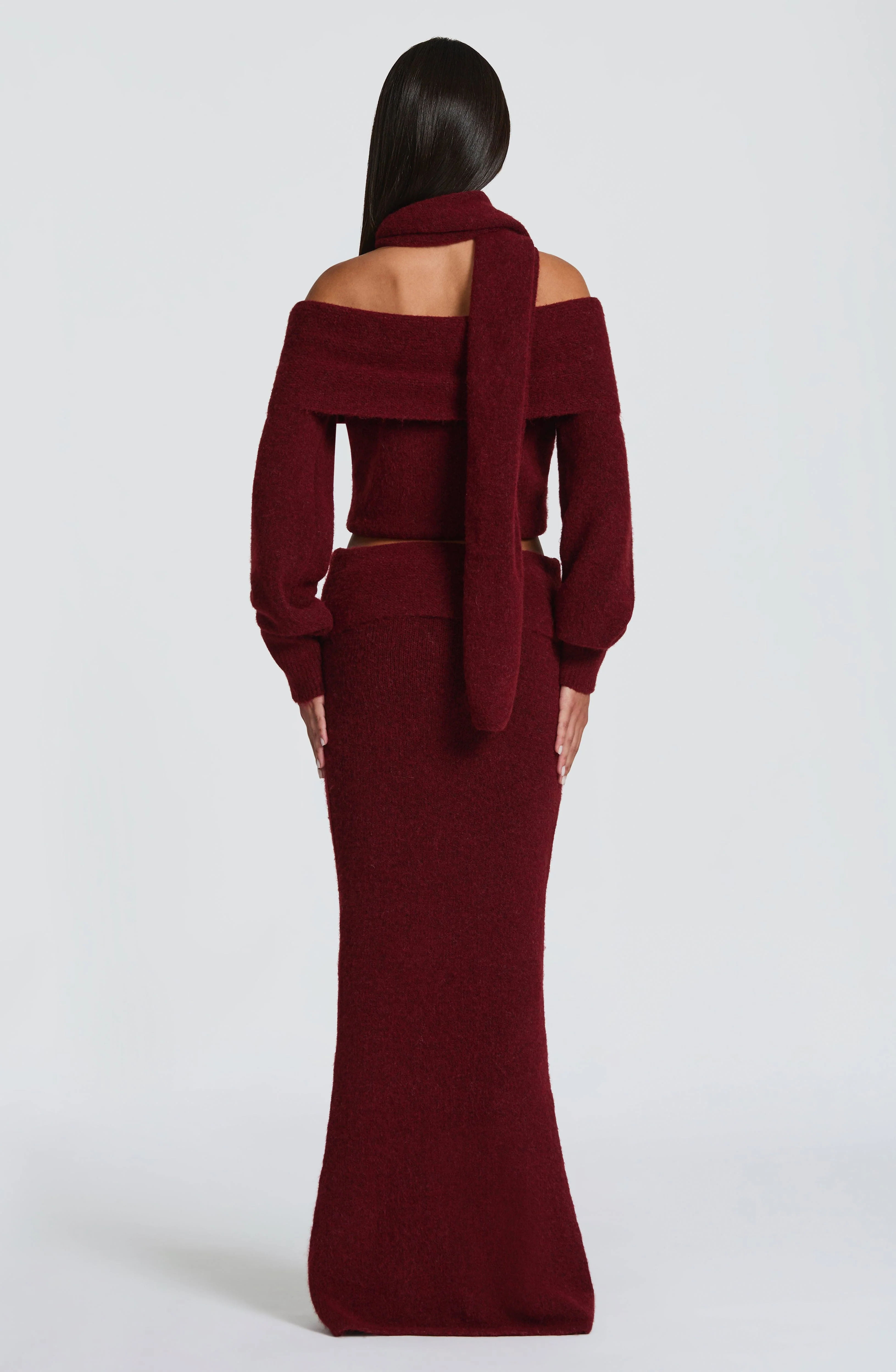 Andie Maxi Skirt - Burgundy - Image 3