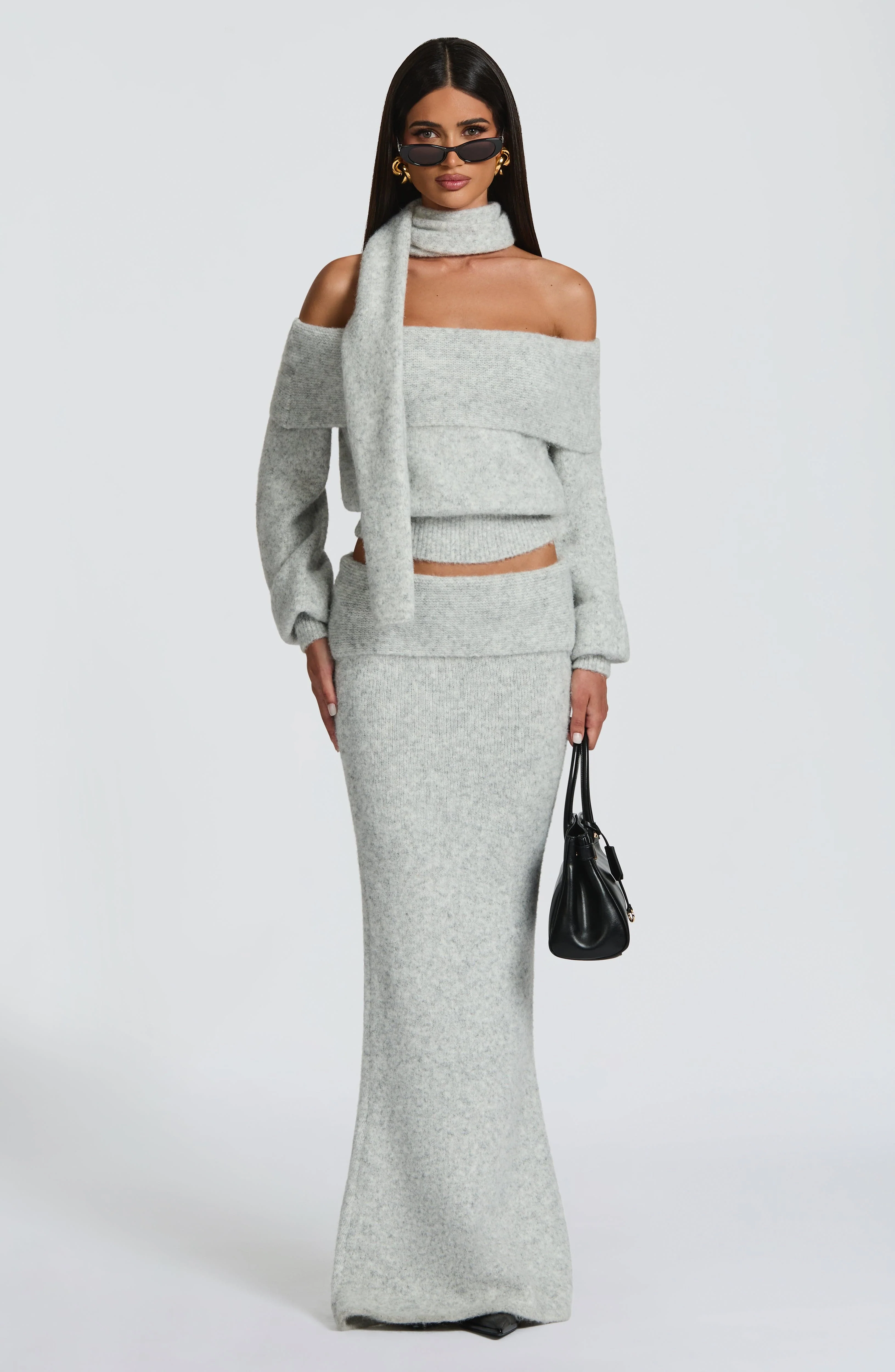 Andie Top - Light Grey Marl - Image 2