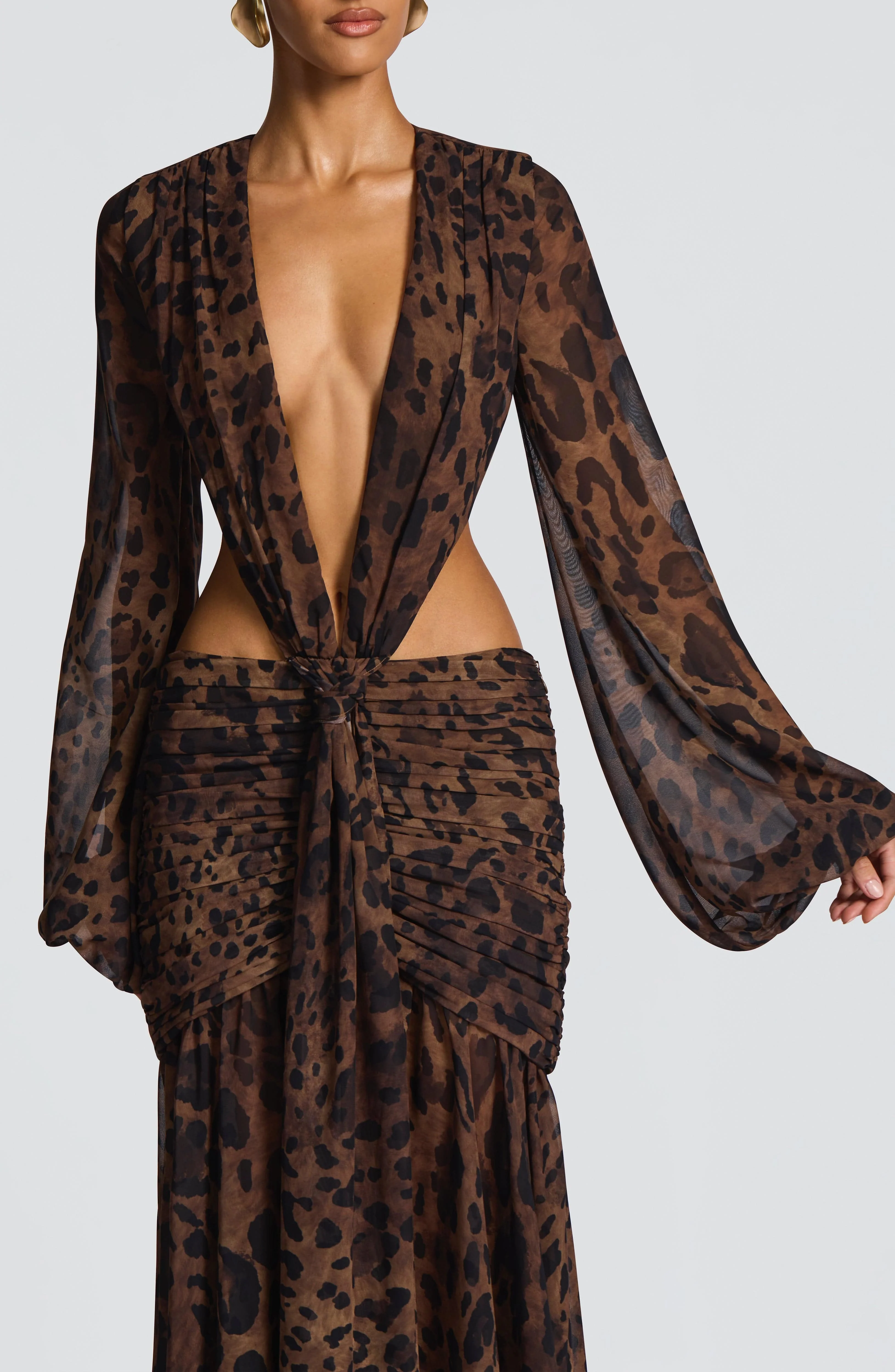 Andrina Maxi Dress - Leopard Print - Image 5