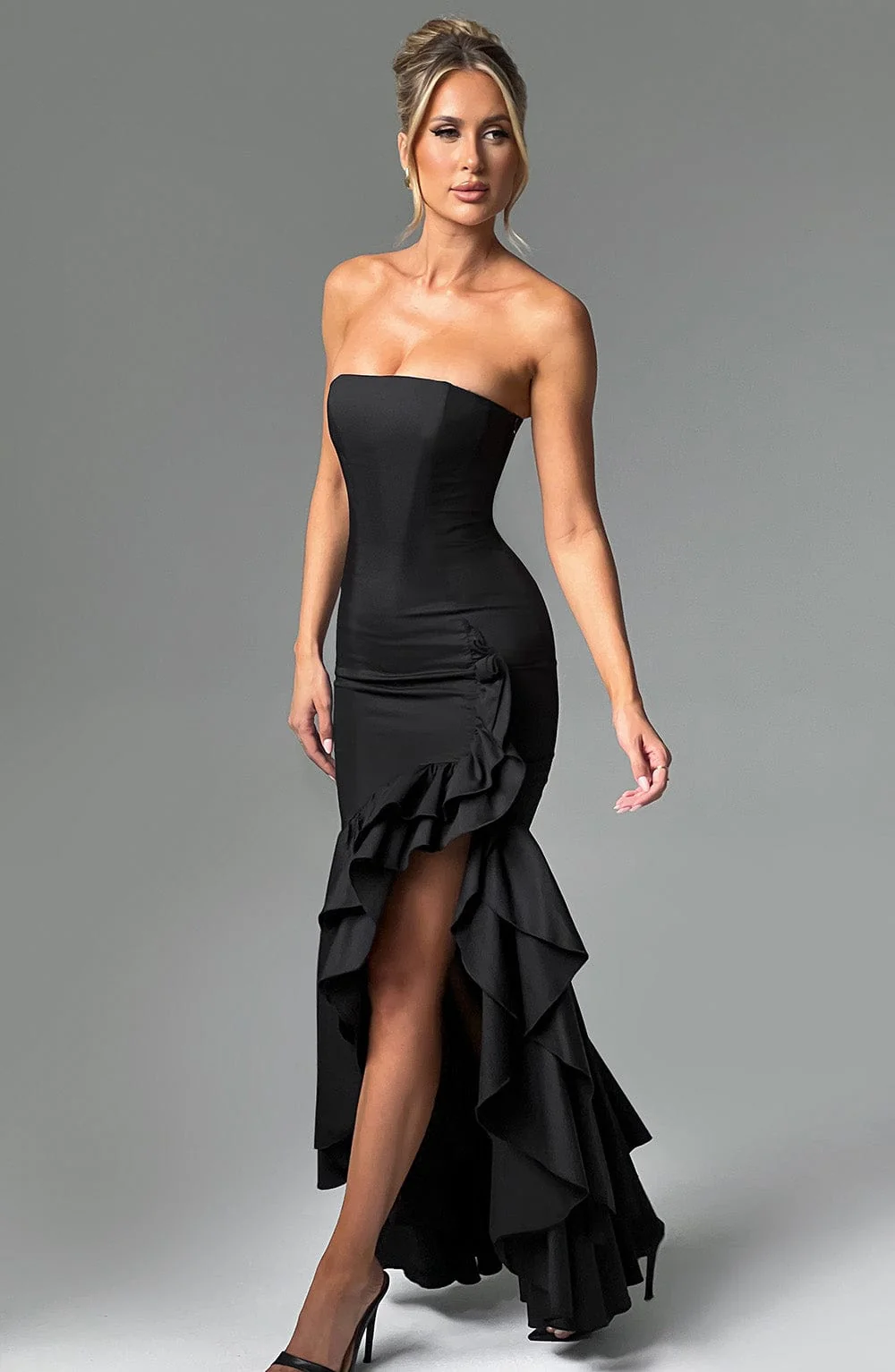 Angelina Maxi Dress - Black - Image 2