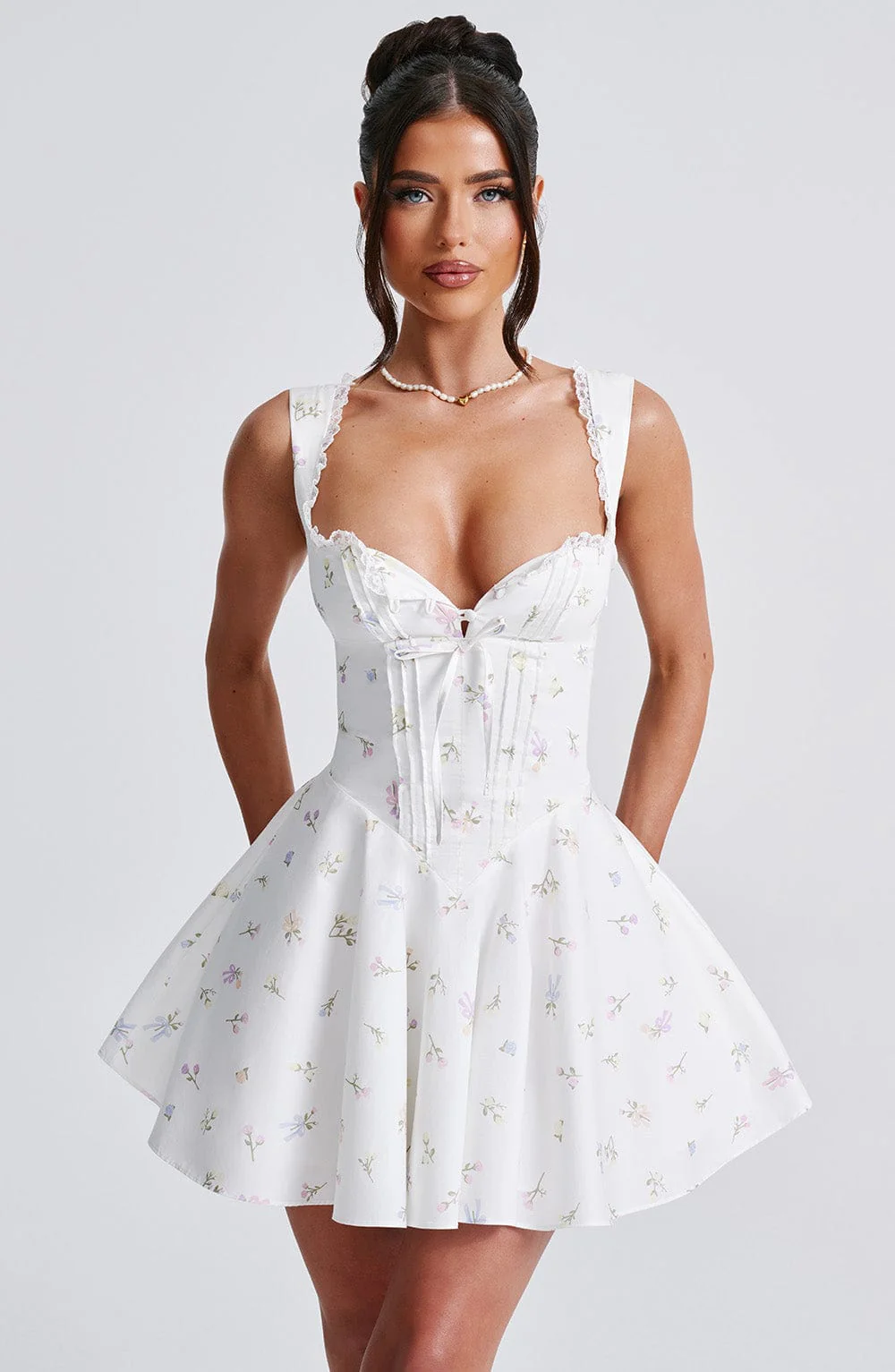 Antonella Mini Dress - Multi Floral Print - Image 8