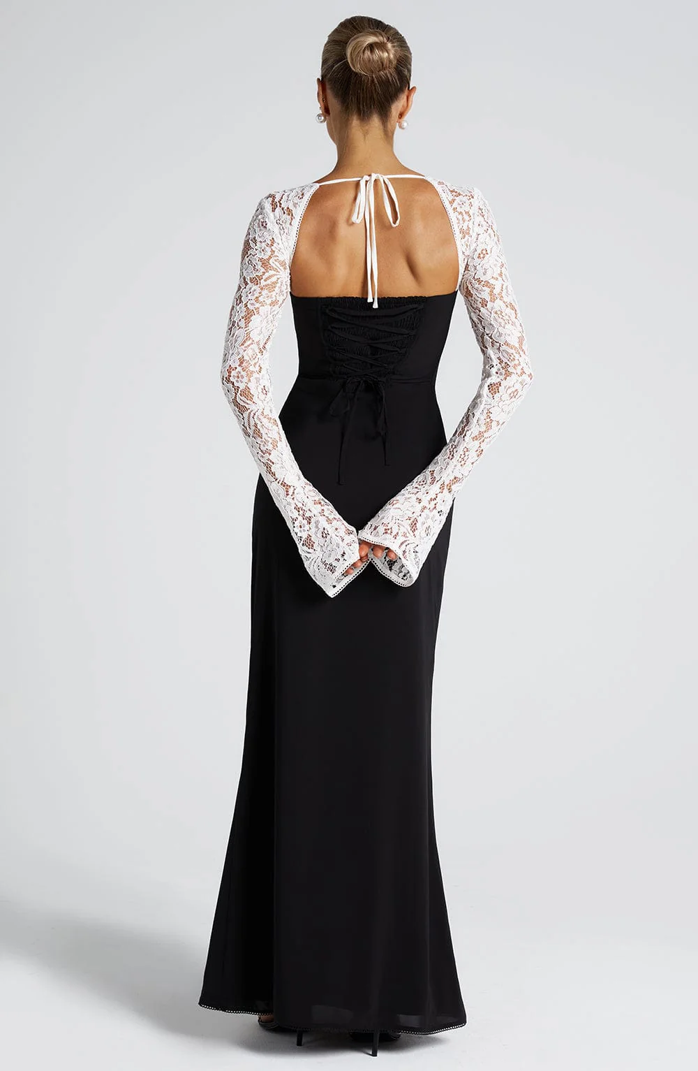 Aria Maxi Dress - Black/White - Image 2
