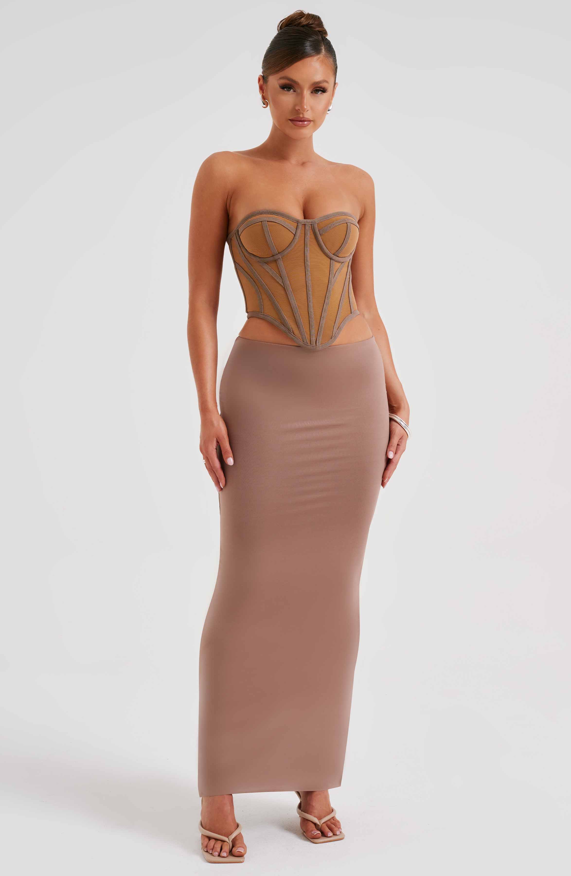 Astrid Maxi Skirt - Chocolate - Image 4