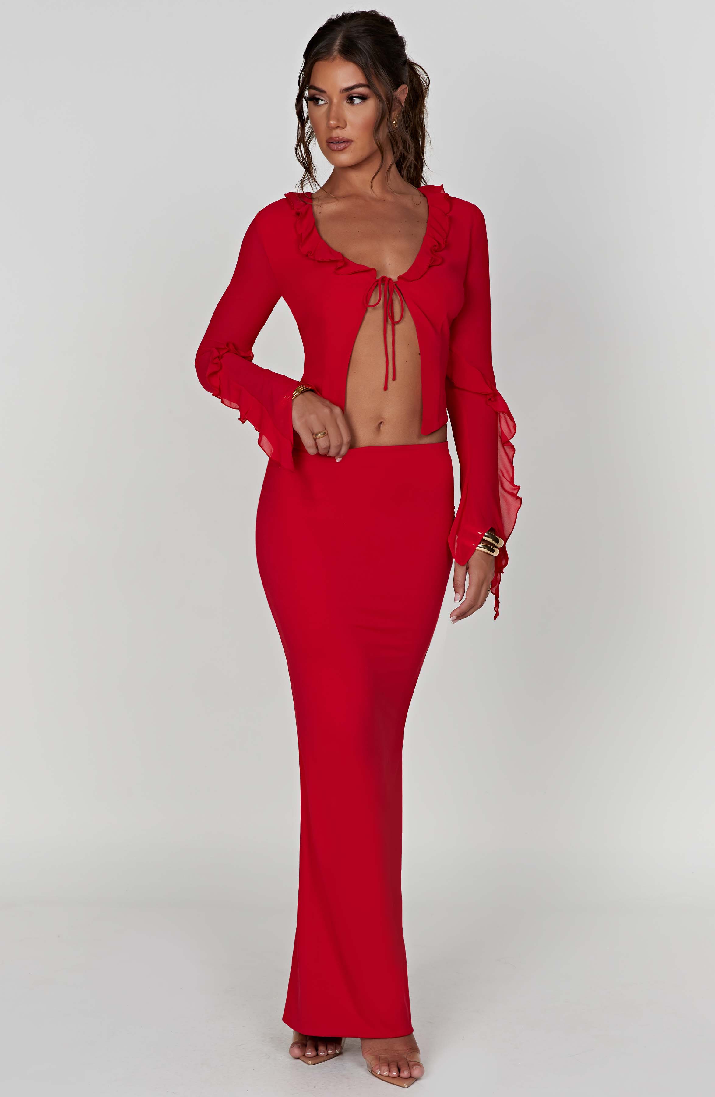 Astrid Maxi Skirt - Red - Image 3