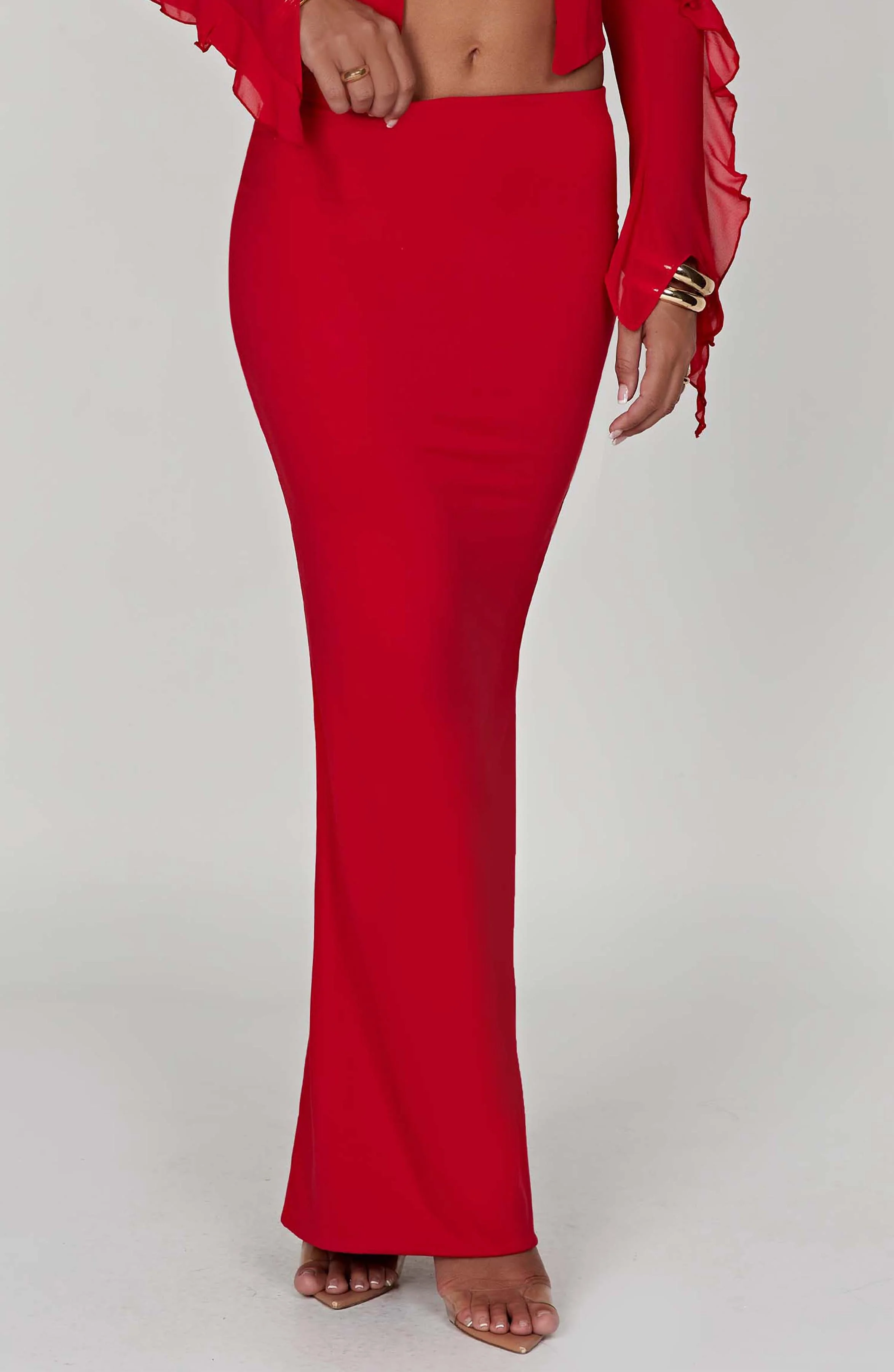 Astrid Maxi Skirt - Red - Image 5
