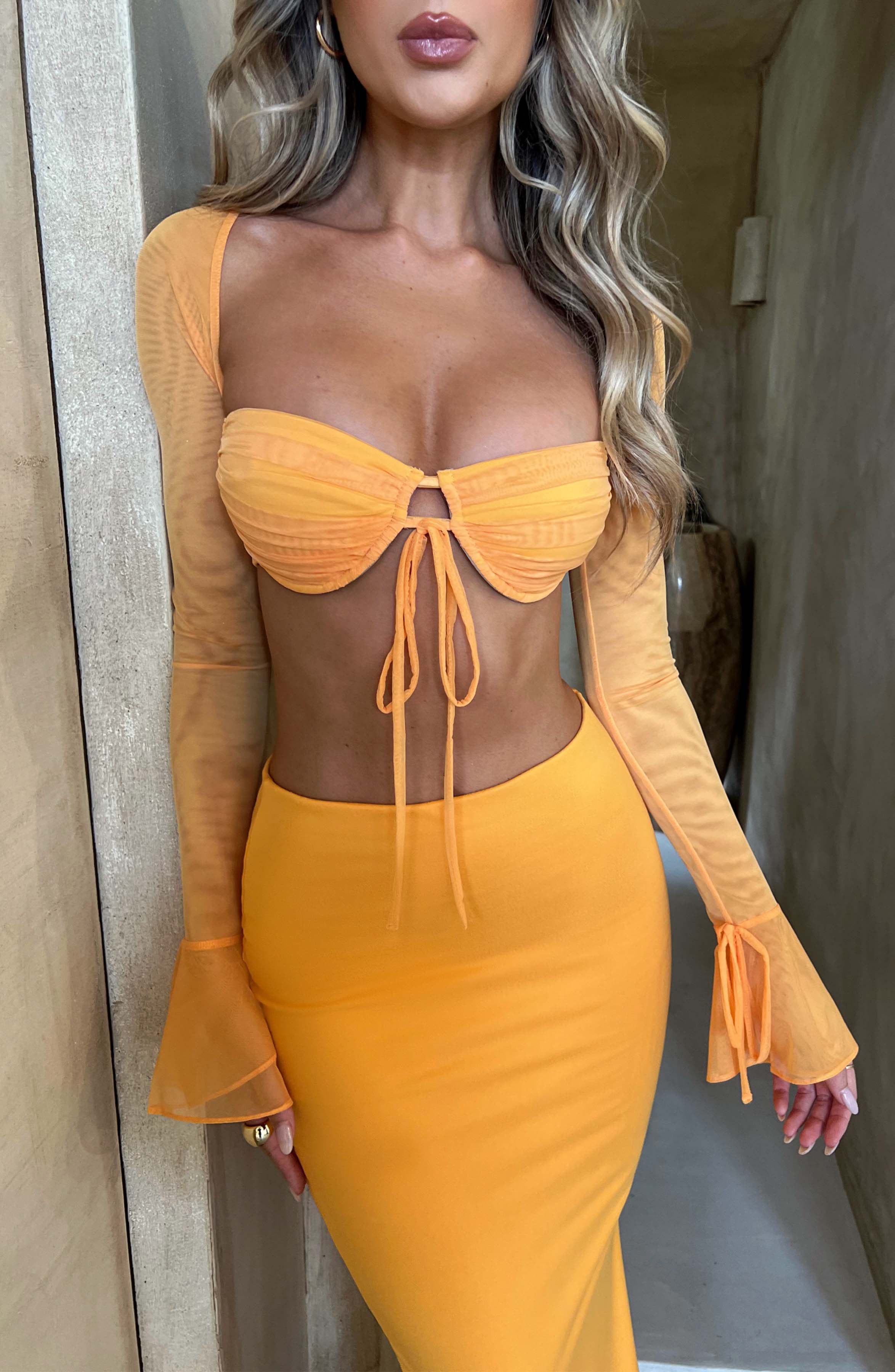 Astrid Maxi Skirt - Tangerine - Image 5