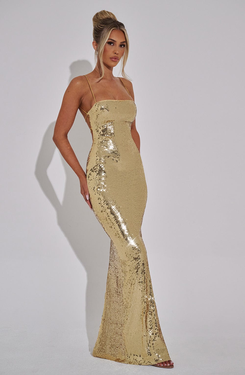 Atari Maxi Dress - Gold - Image 4