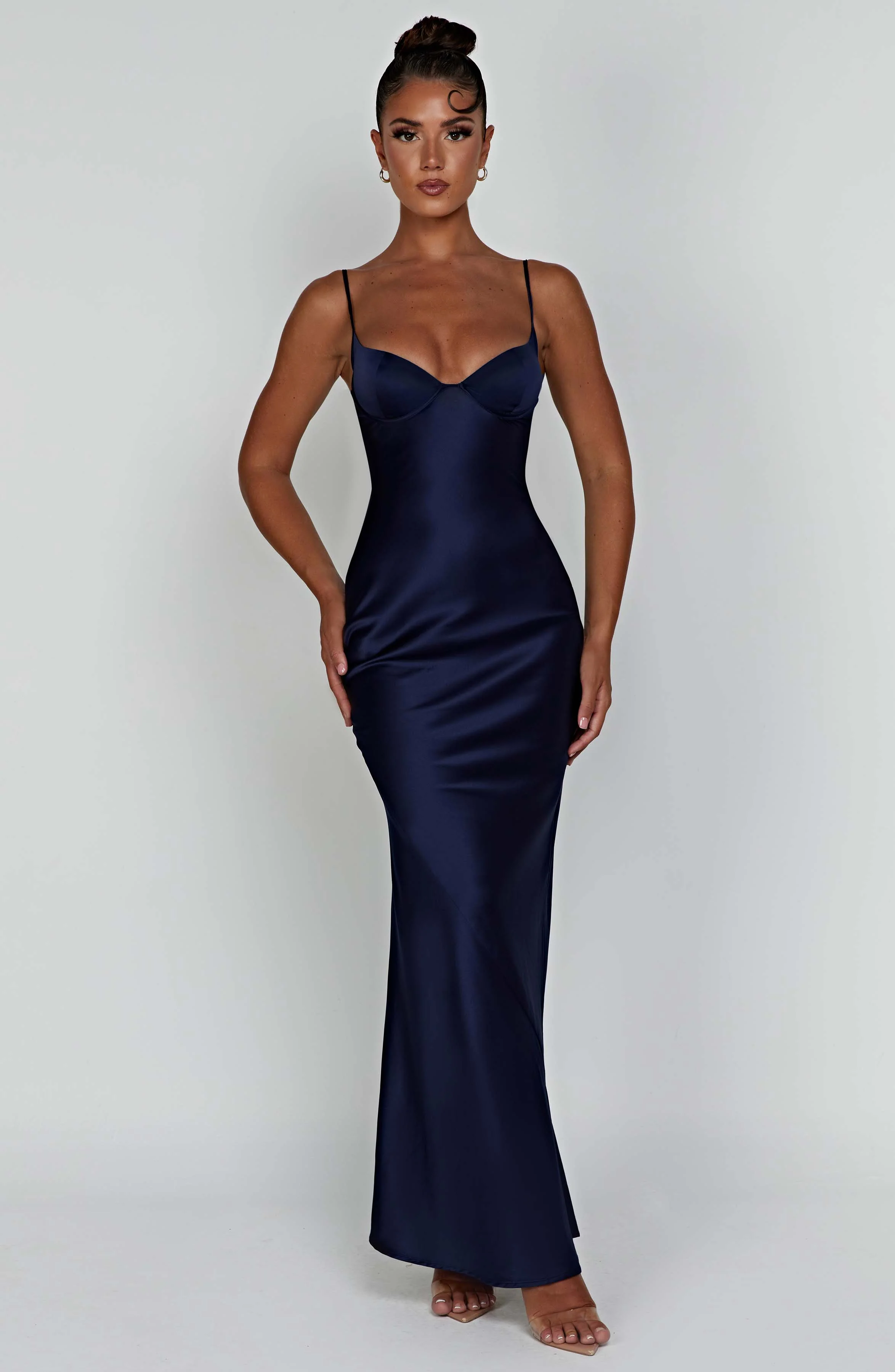 Athena Maxi Dress - Navy - Image 3