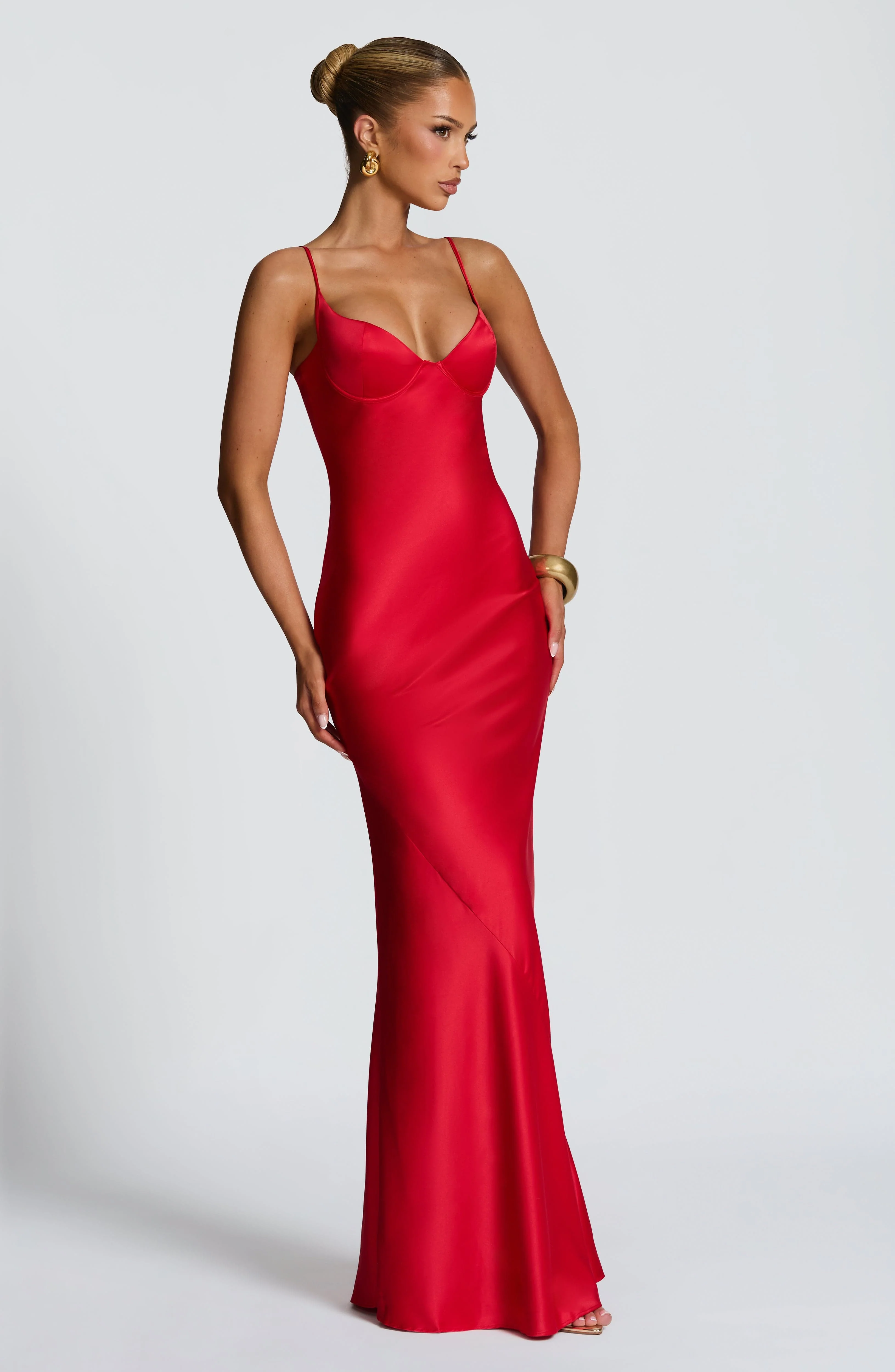 Athena Maxi Dress - Red - Image 4
