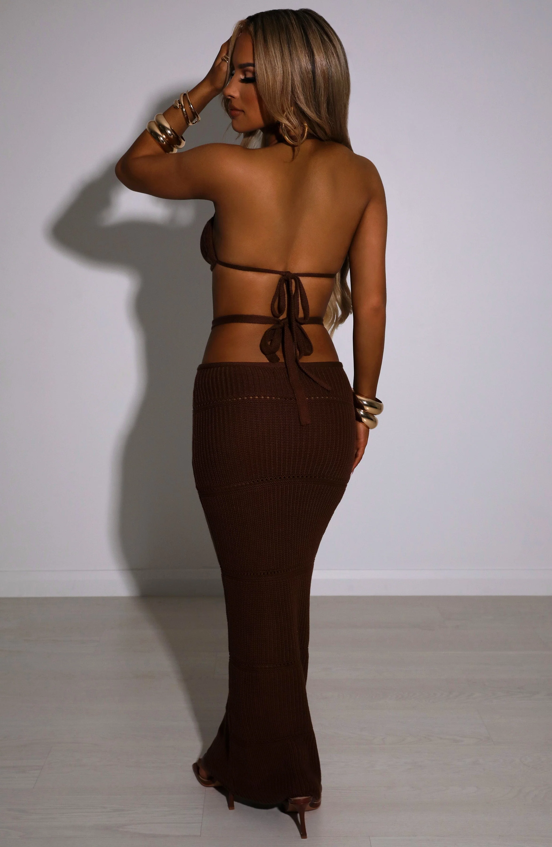Aubery Maxi Skirt - Chocolate - Image 2