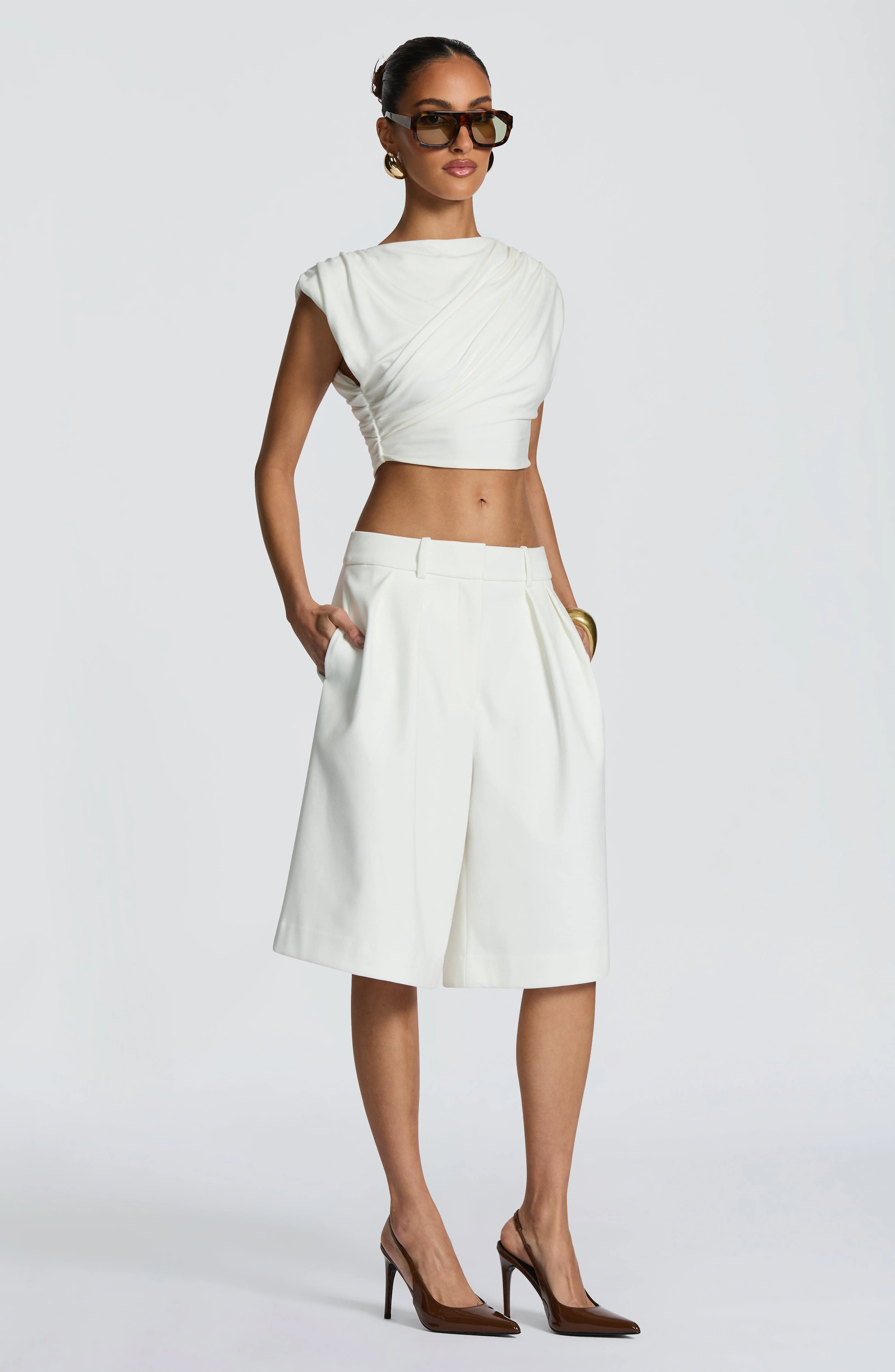 Ausra Bermuda Shorts - Ivory - Image 10