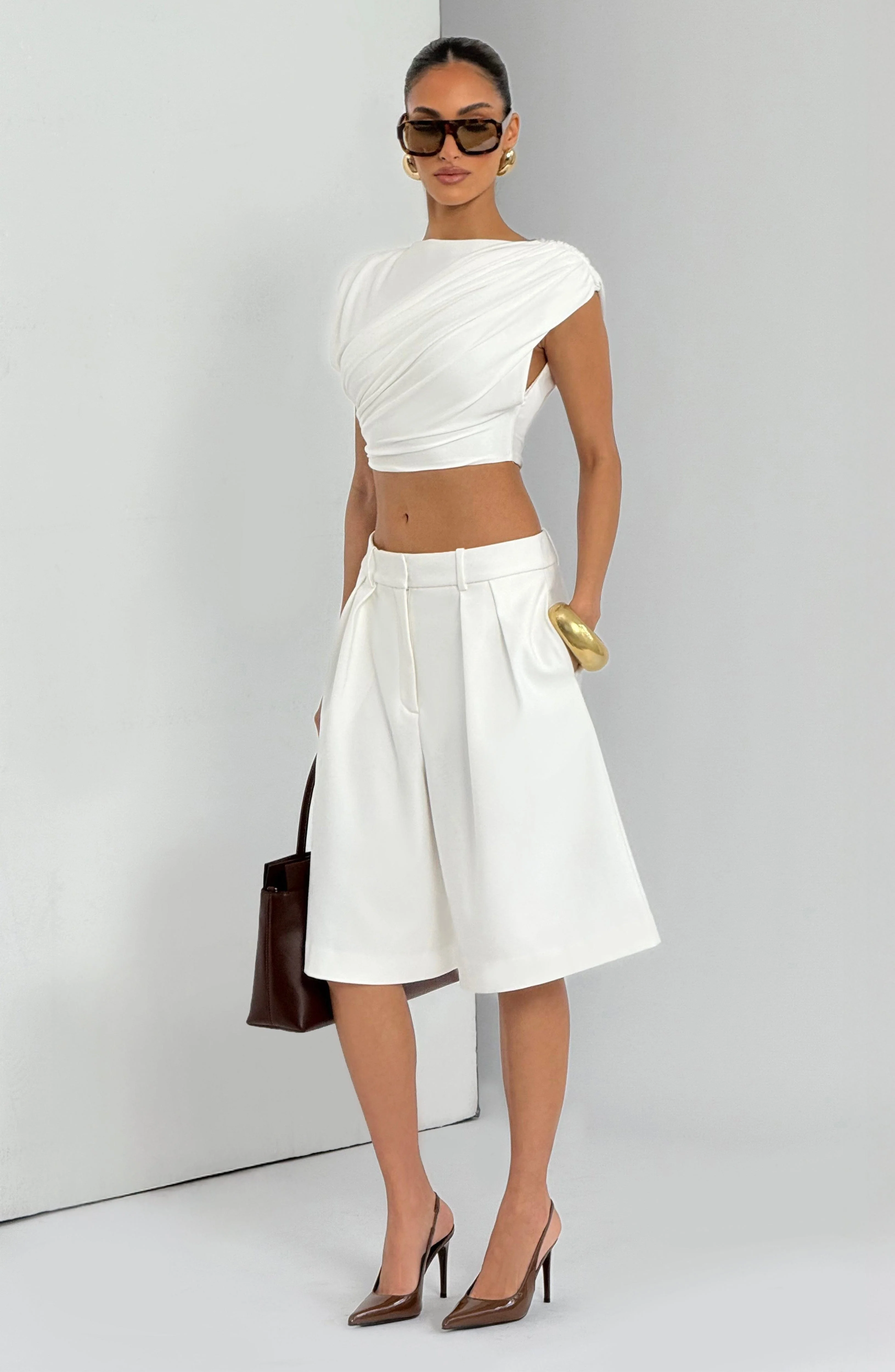 Ausra Bermuda Shorts - Ivory - Image 8