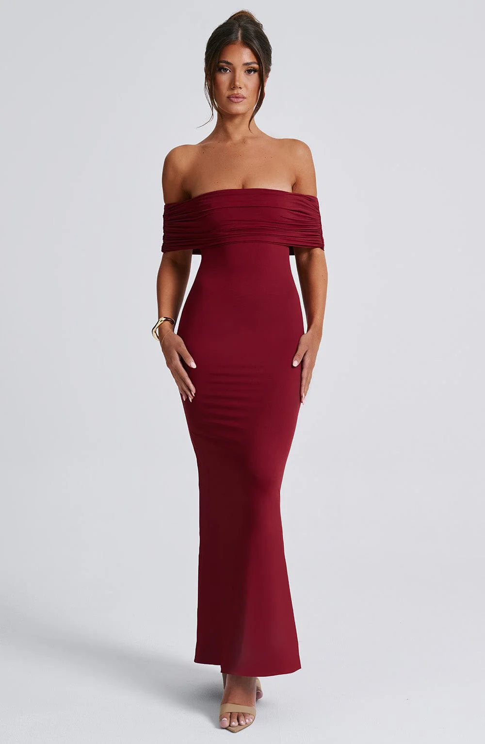 Belinda Maxi Dress - Burgundy - Image 11