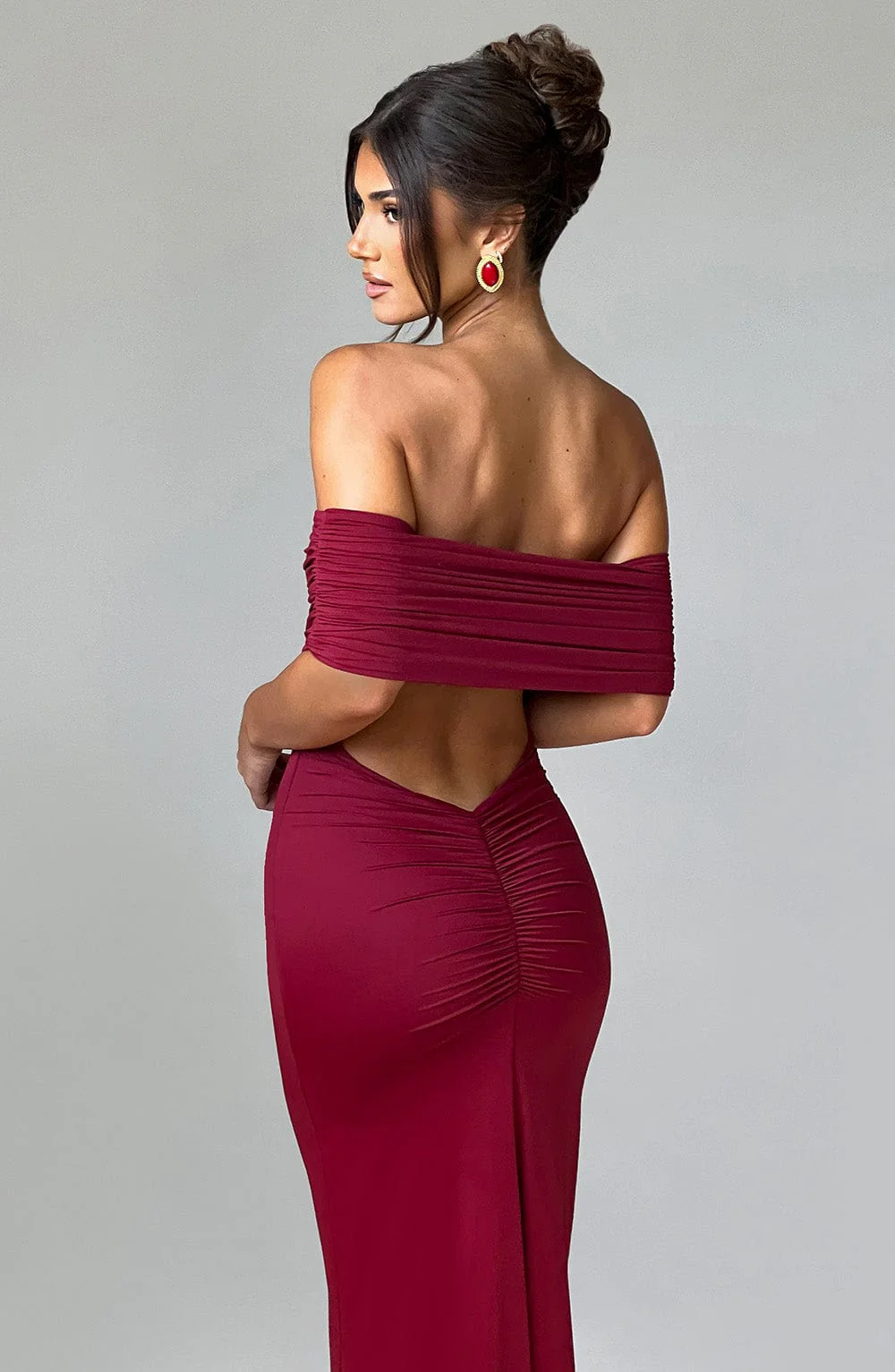 Belinda Maxi Dress - Burgundy - Image 6
