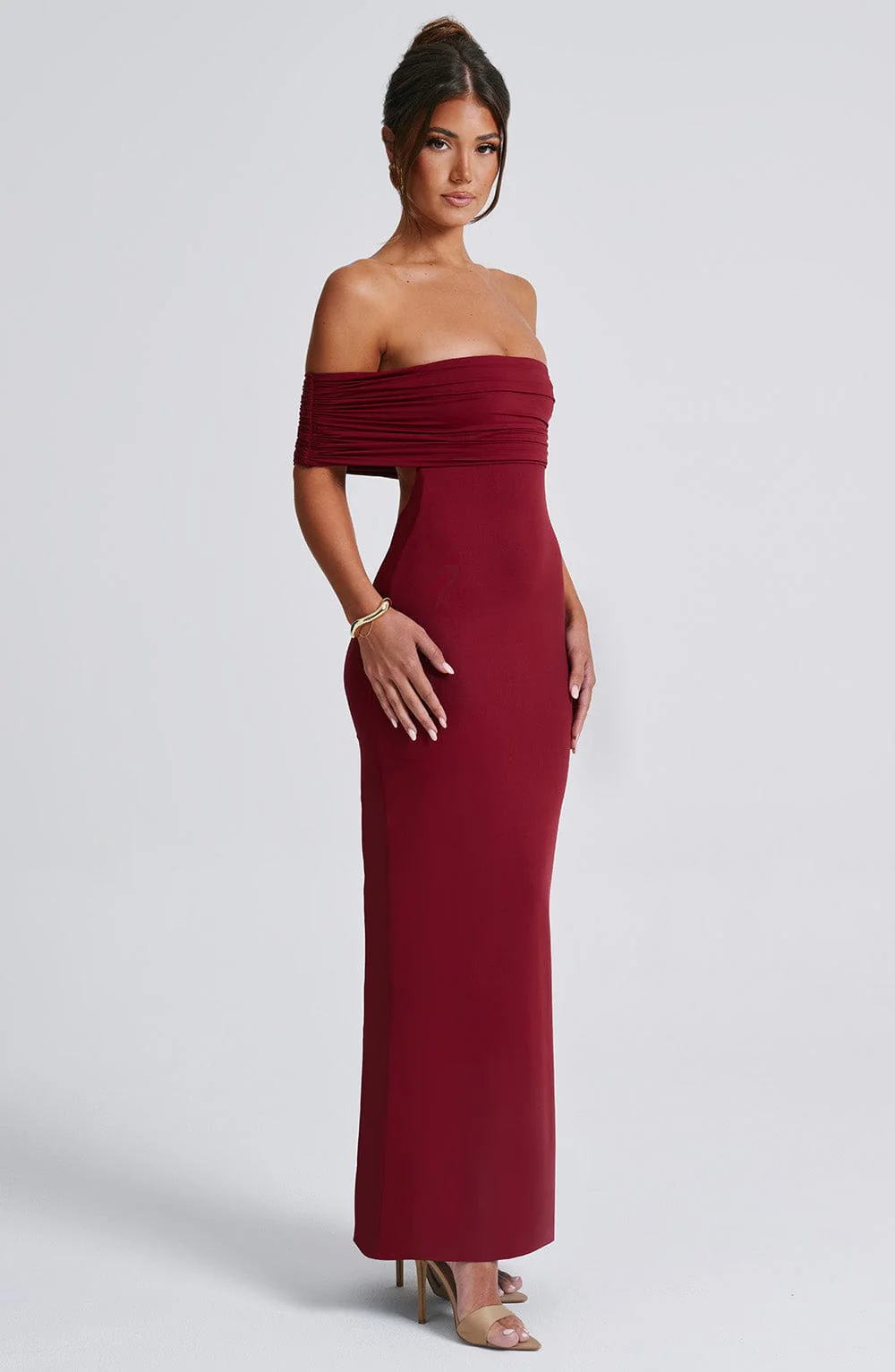 Belinda Maxi Dress - Burgundy - Image 7