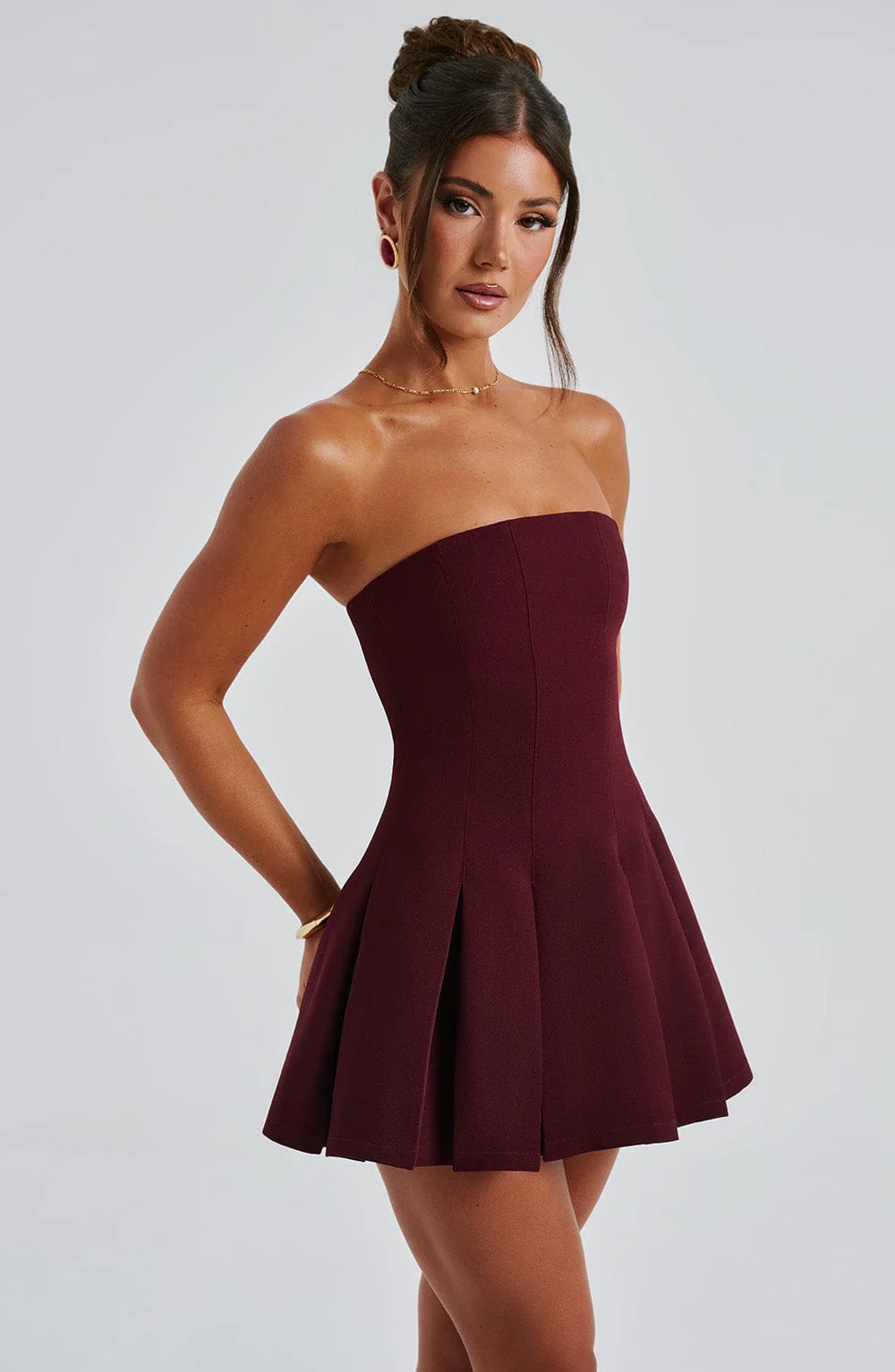 Bryony Mini Dress - Cherry Lacquer - Image 6