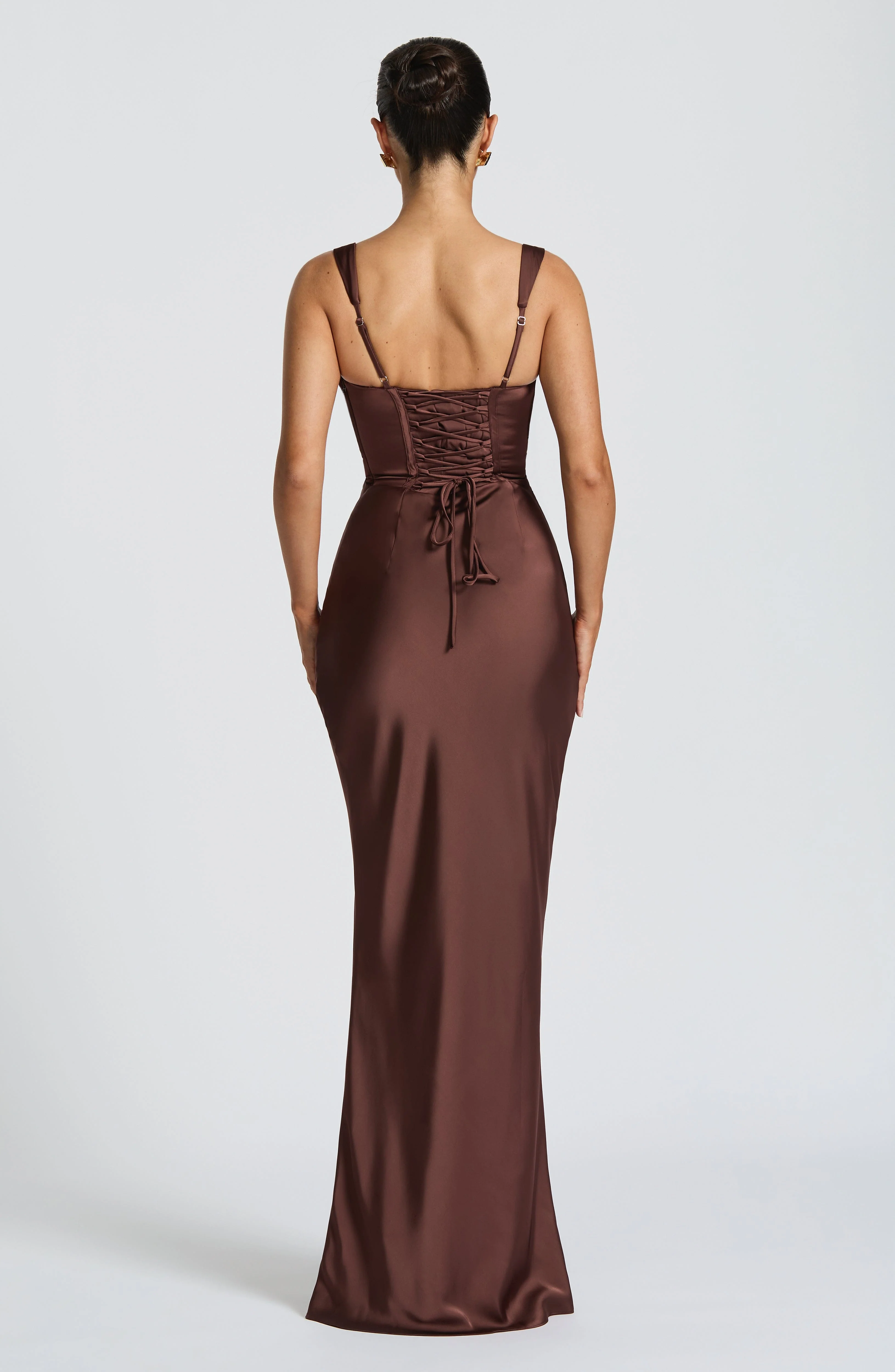 Calanthe Maxi Dress - Plum Brown - Image 3