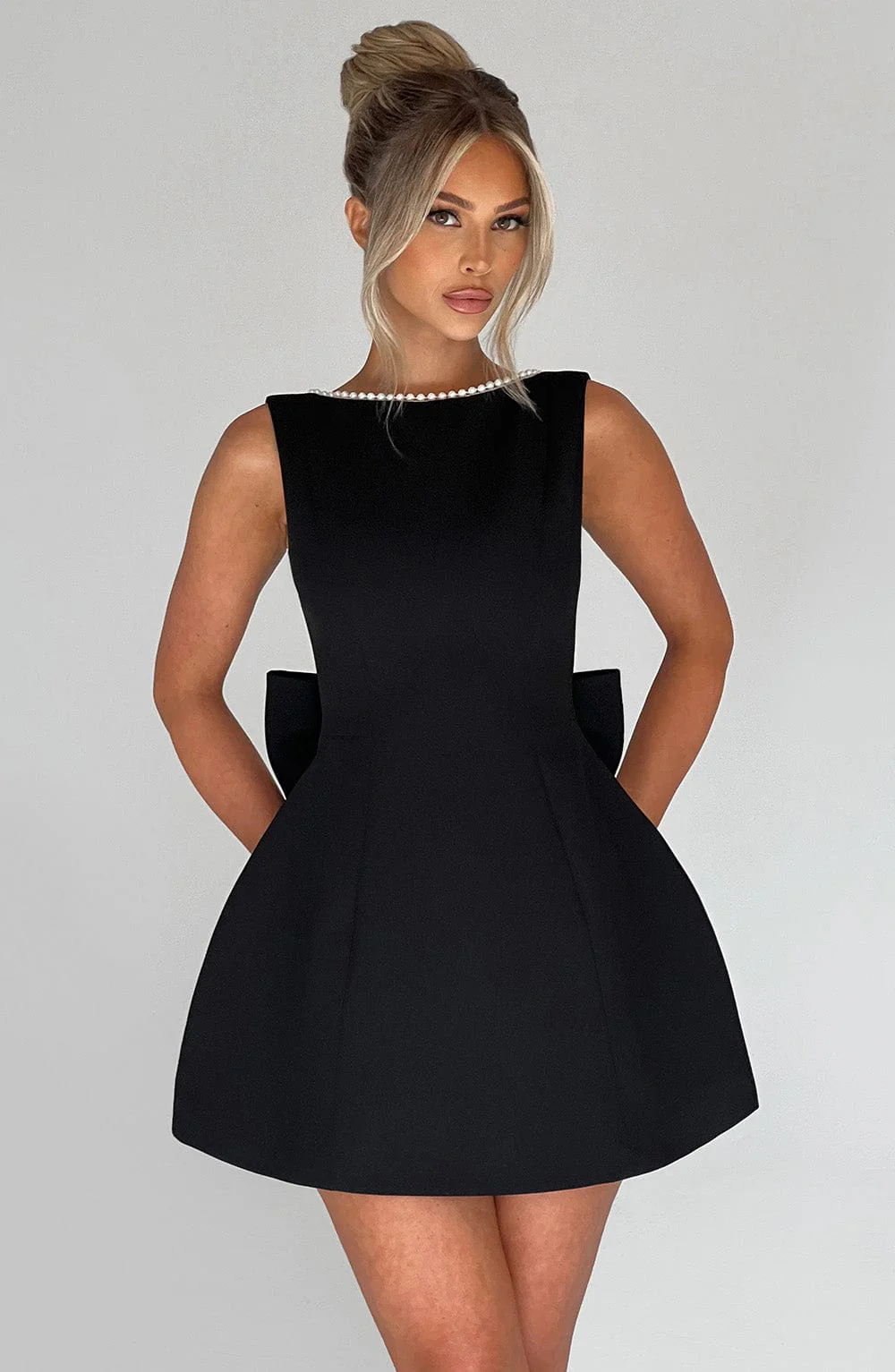 Carrie Mini Dress - Black - Image 2
