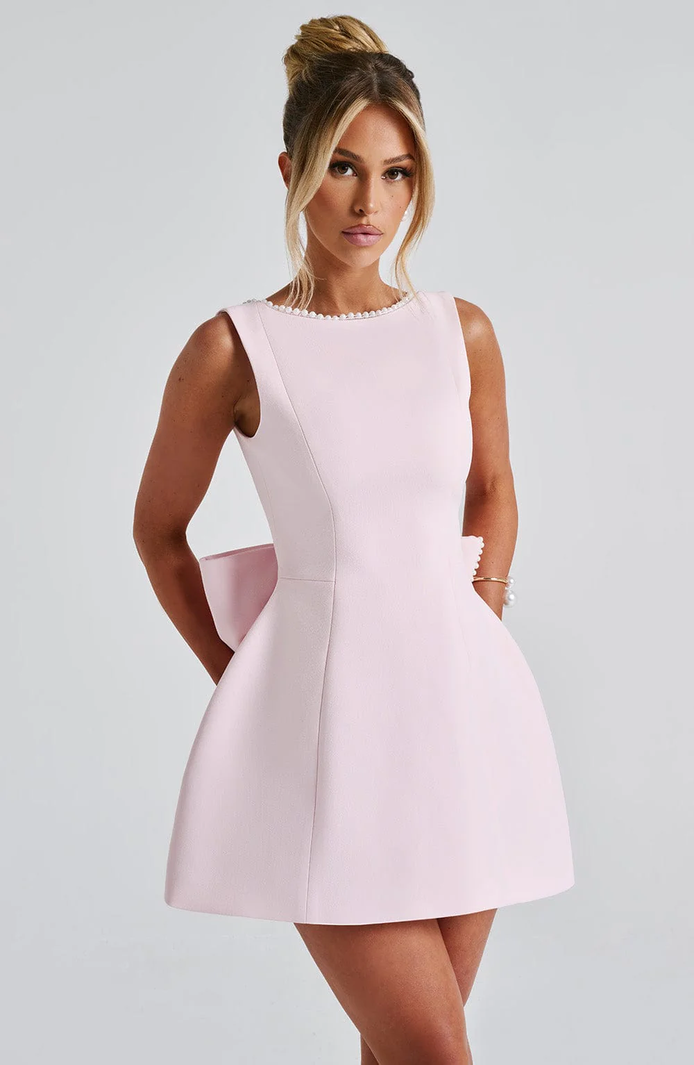 Carrie Mini Dress - Blush - Image 5