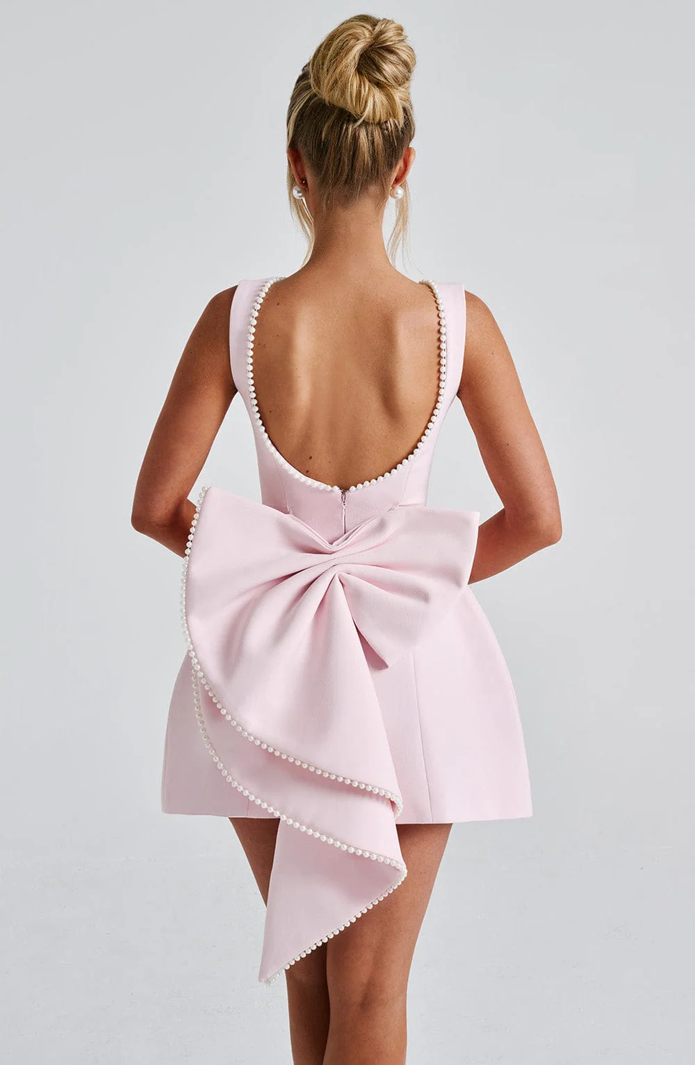 Carrie Mini Dress - Blush - Image 7