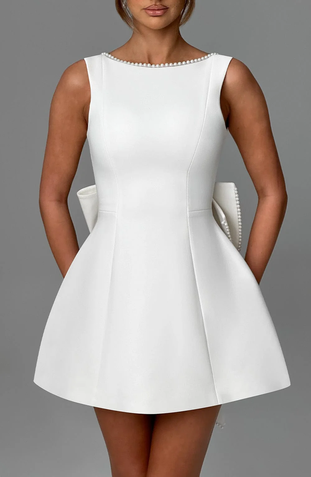 Carrie Mini Dress - Ivory - Image 7