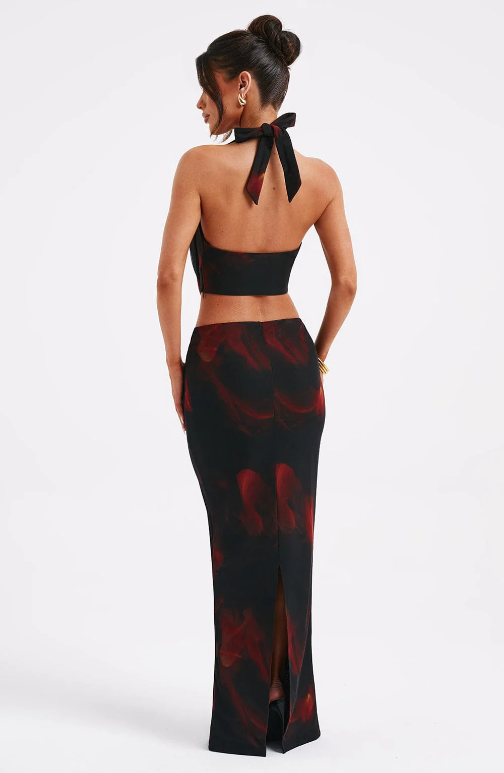 Chrishelle Maxi Skirt - Fire Print - Image 3