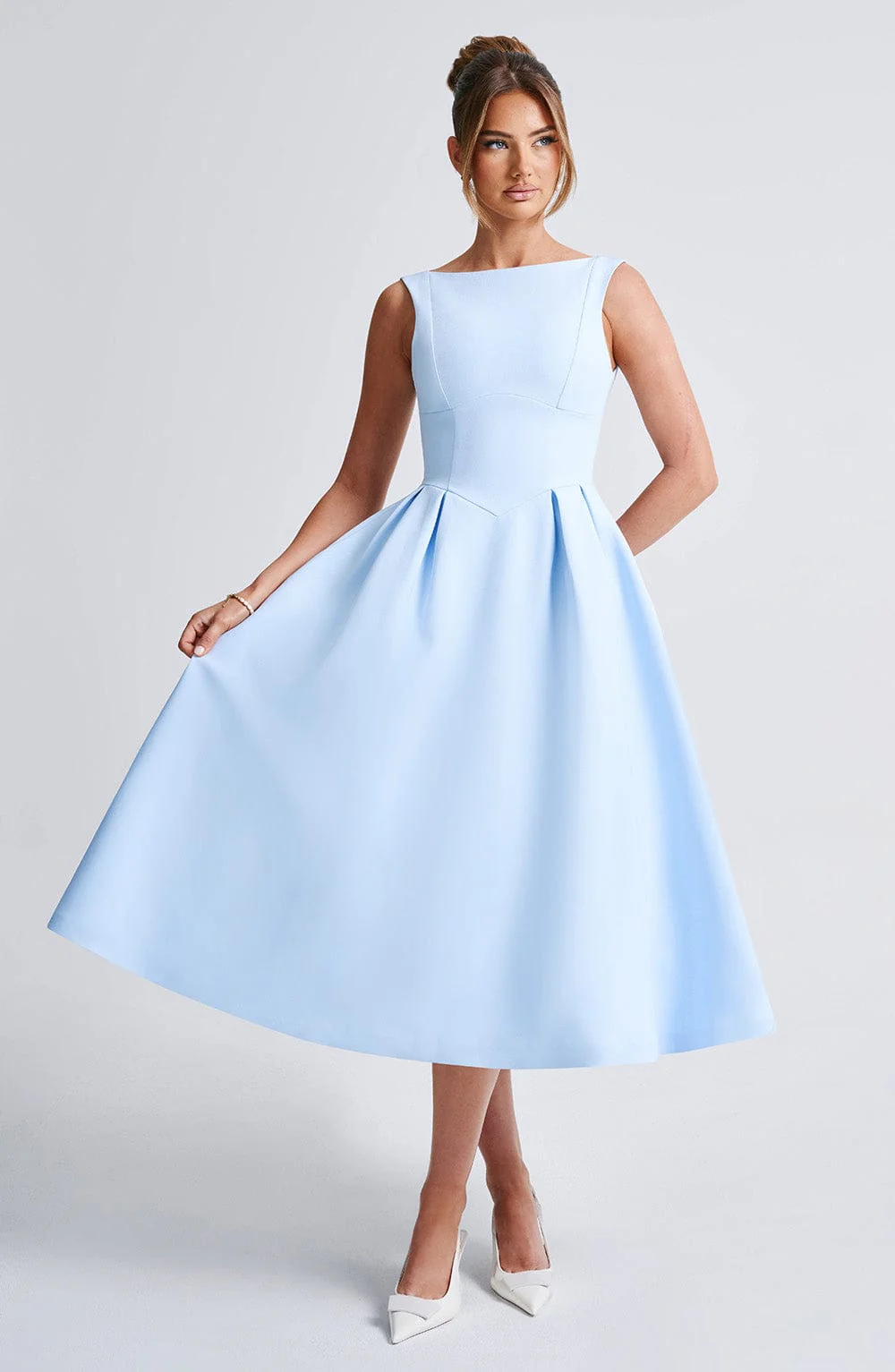 Clarabella Midi Dress - Blue - Image 8