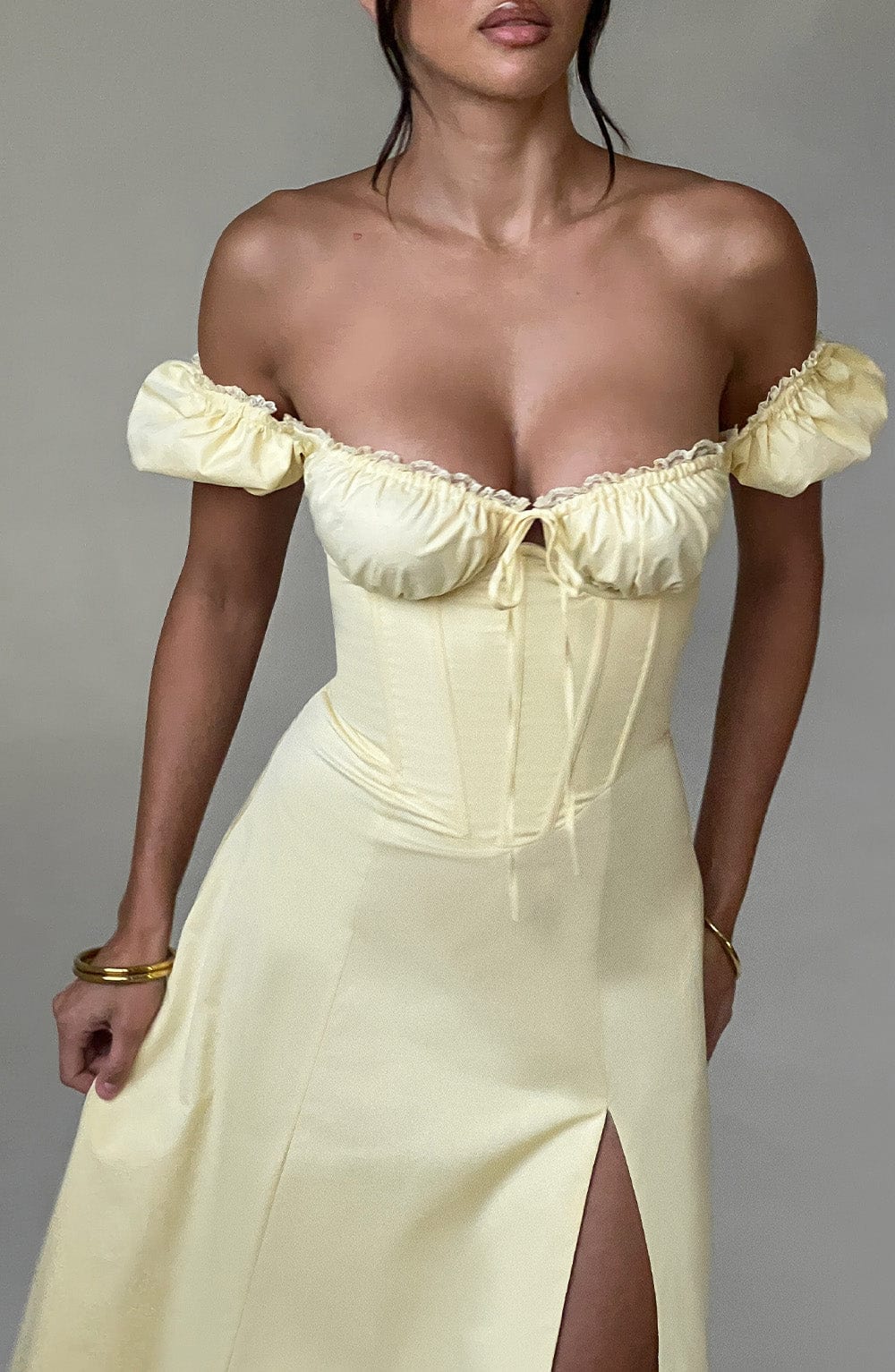 Courtney Midi Dress - Lemon - Image 9