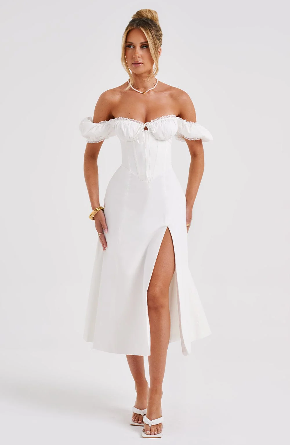 Courtney Midi Dress - Ivory - Image 10