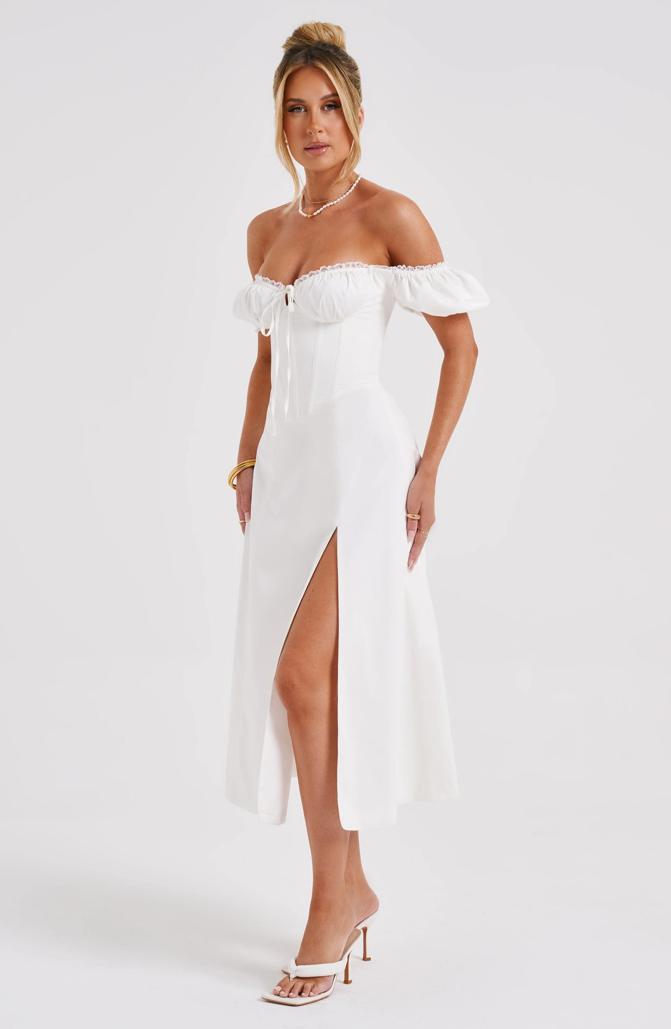 Courtney Midi Dress - Ivory - Image 5