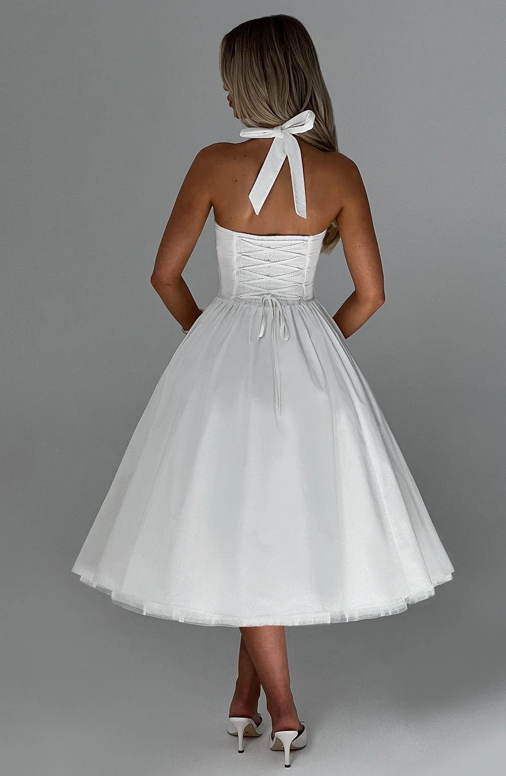 Cressida Midi Dress - Ivory - Image 2