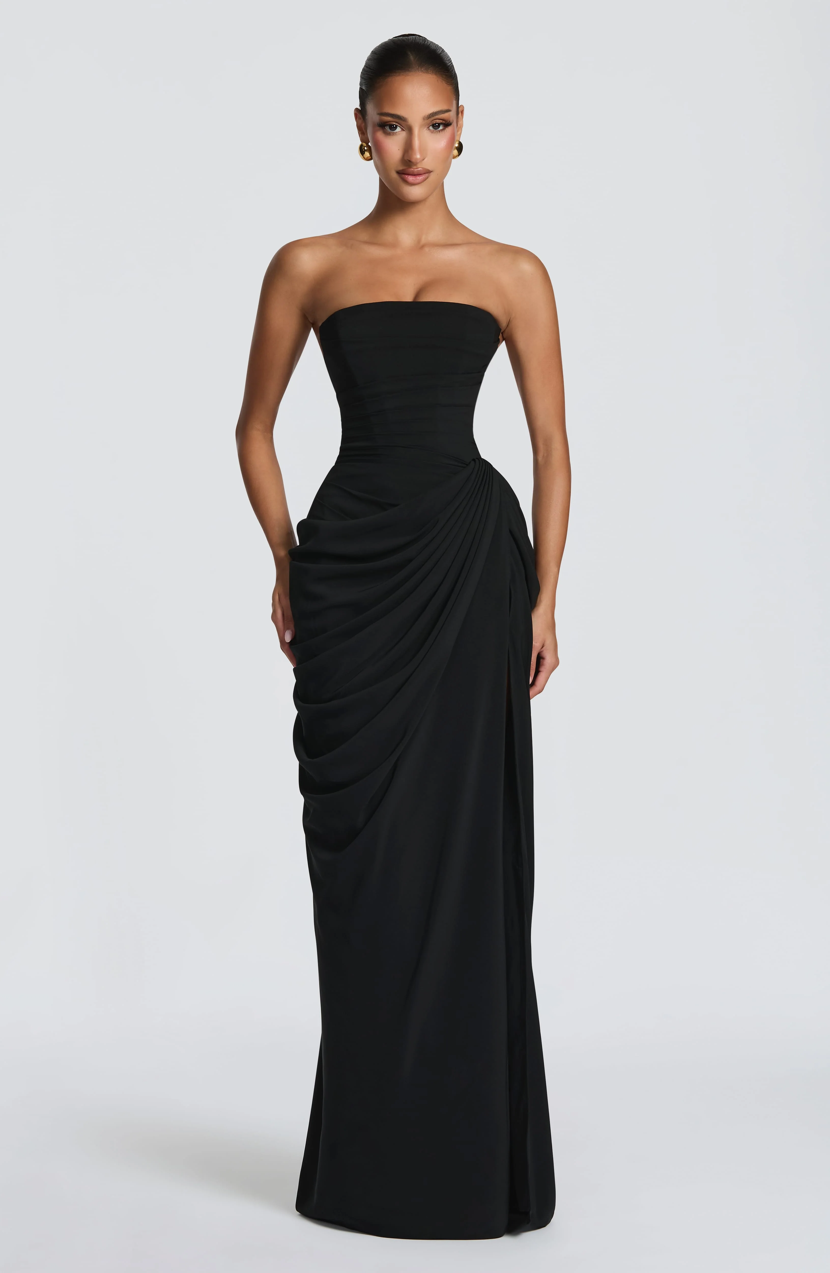 Cyra Maxi Dress - Black - Image 7