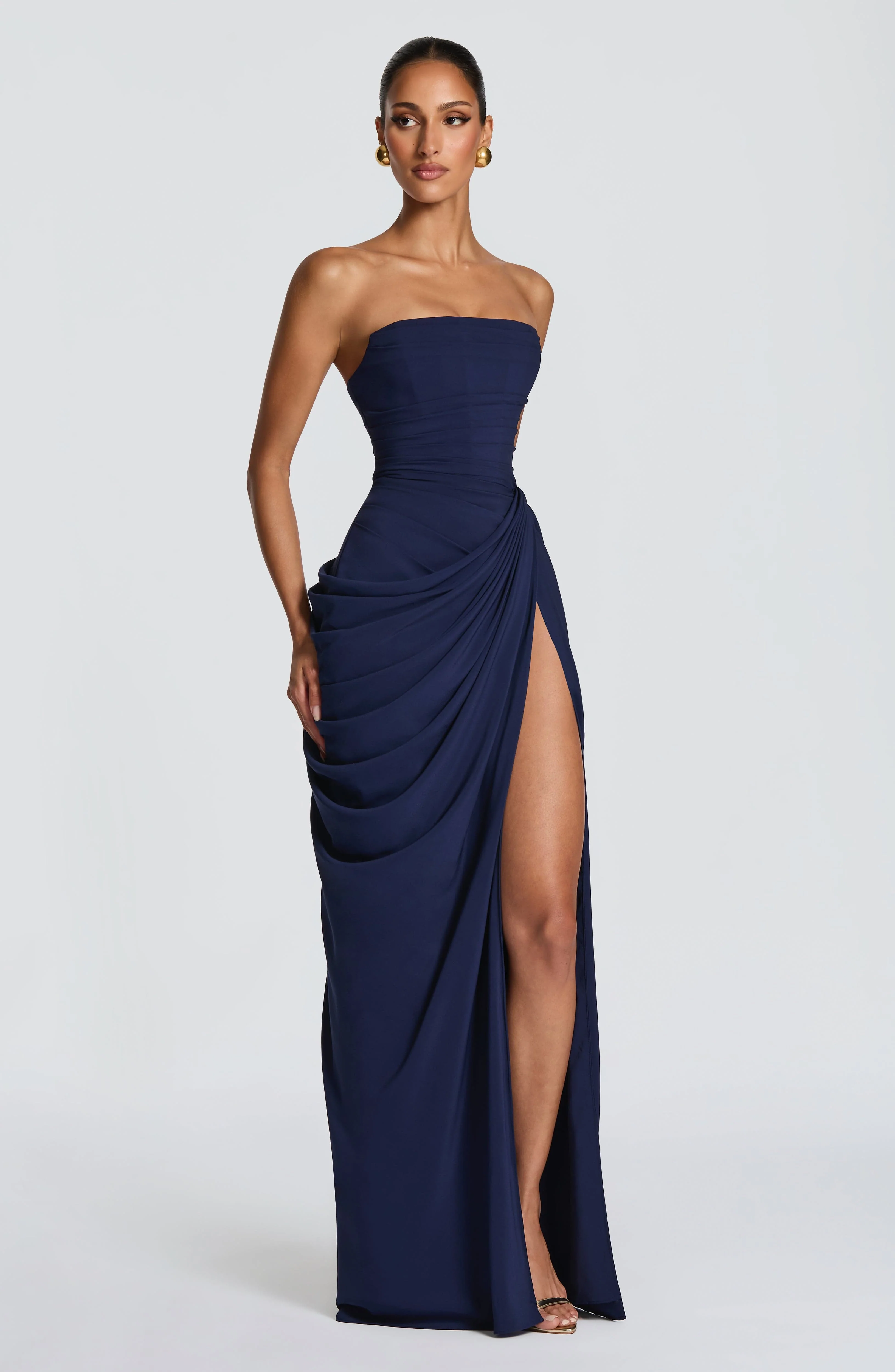 Cyra Maxi Dress - Navy - Image 3