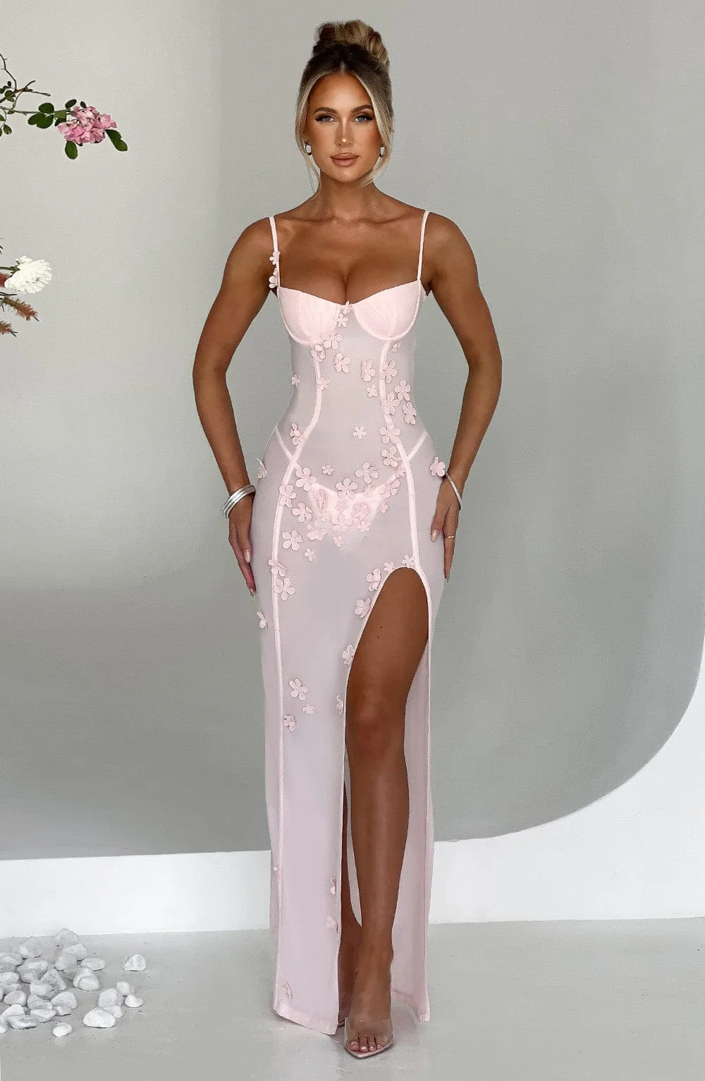 Dalary Maxi Dress - Blush - Image 3