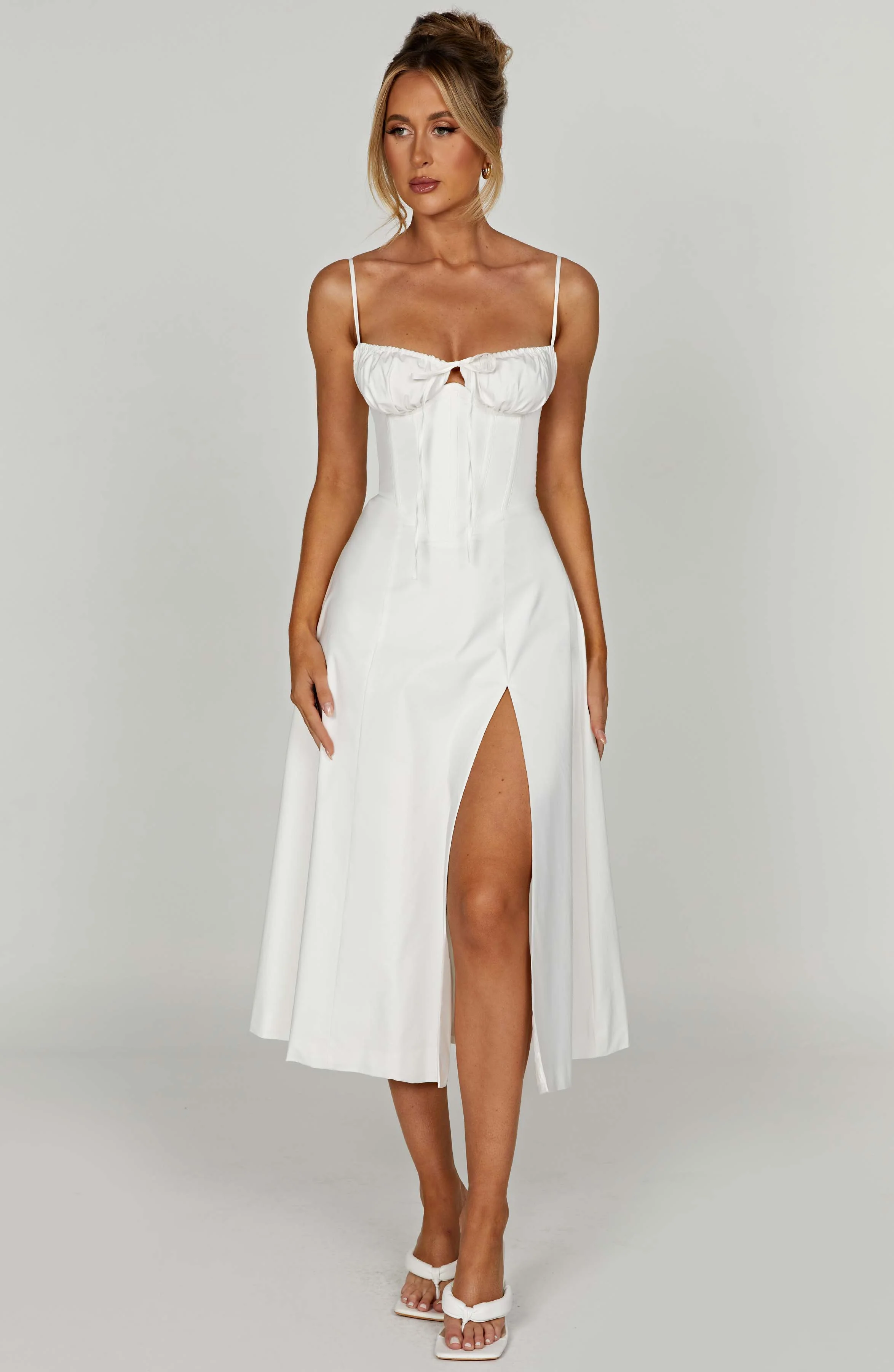 Deanna Midi Dress - Ivory - Image 10