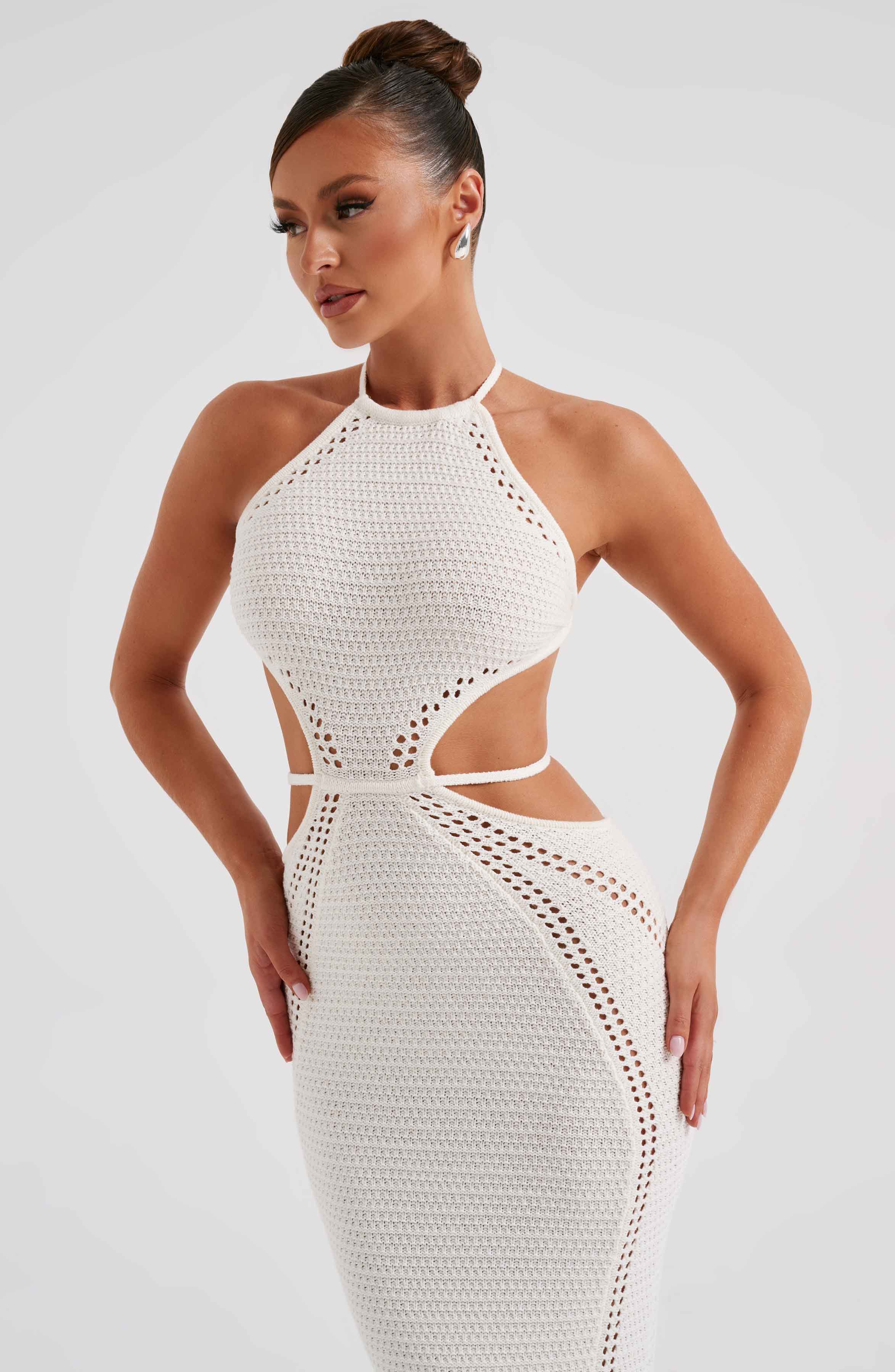 Delia Maxi Dress - White - Image 8
