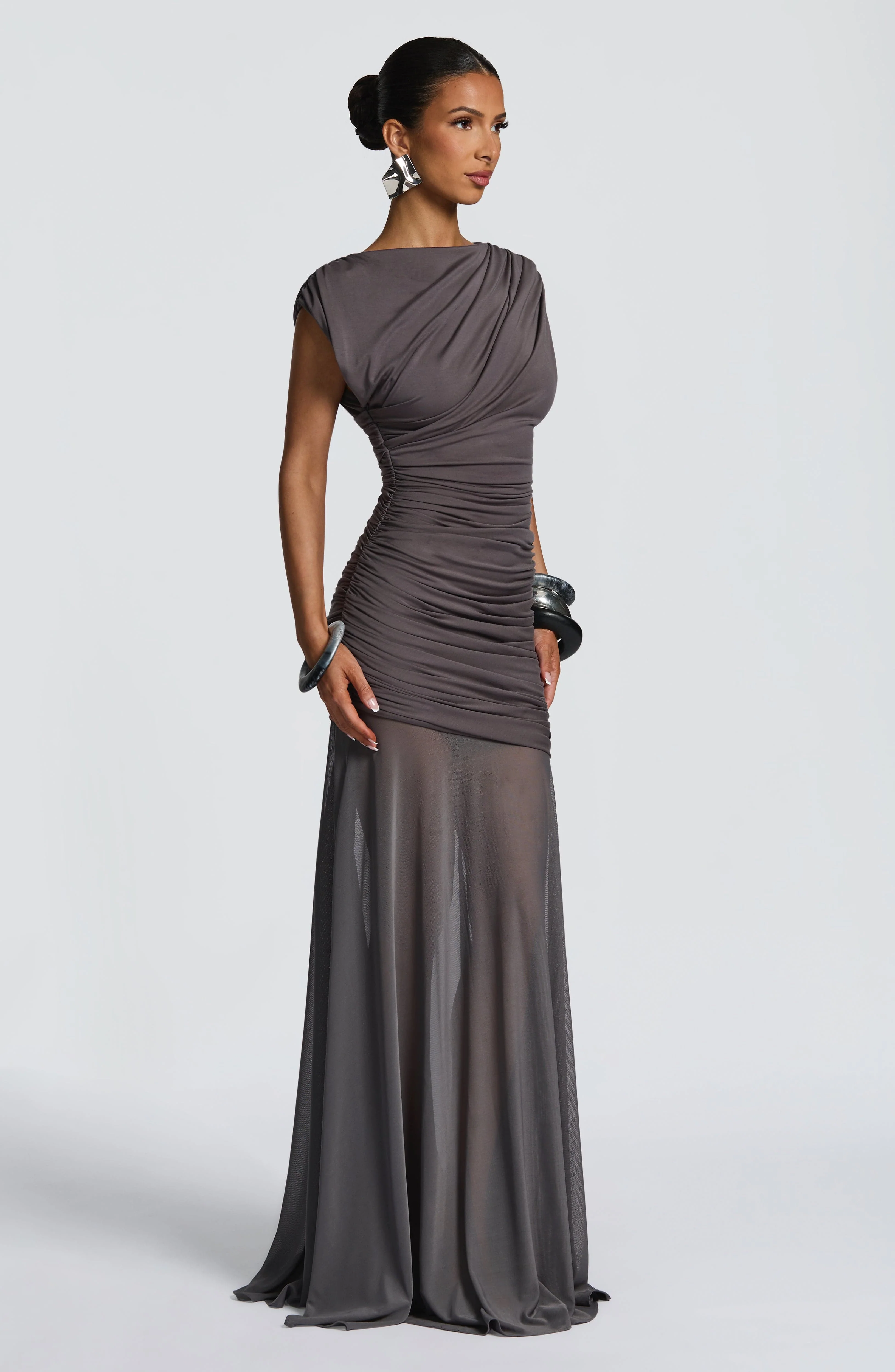 Demelza Maxi Dress - Charcoal - Image 2