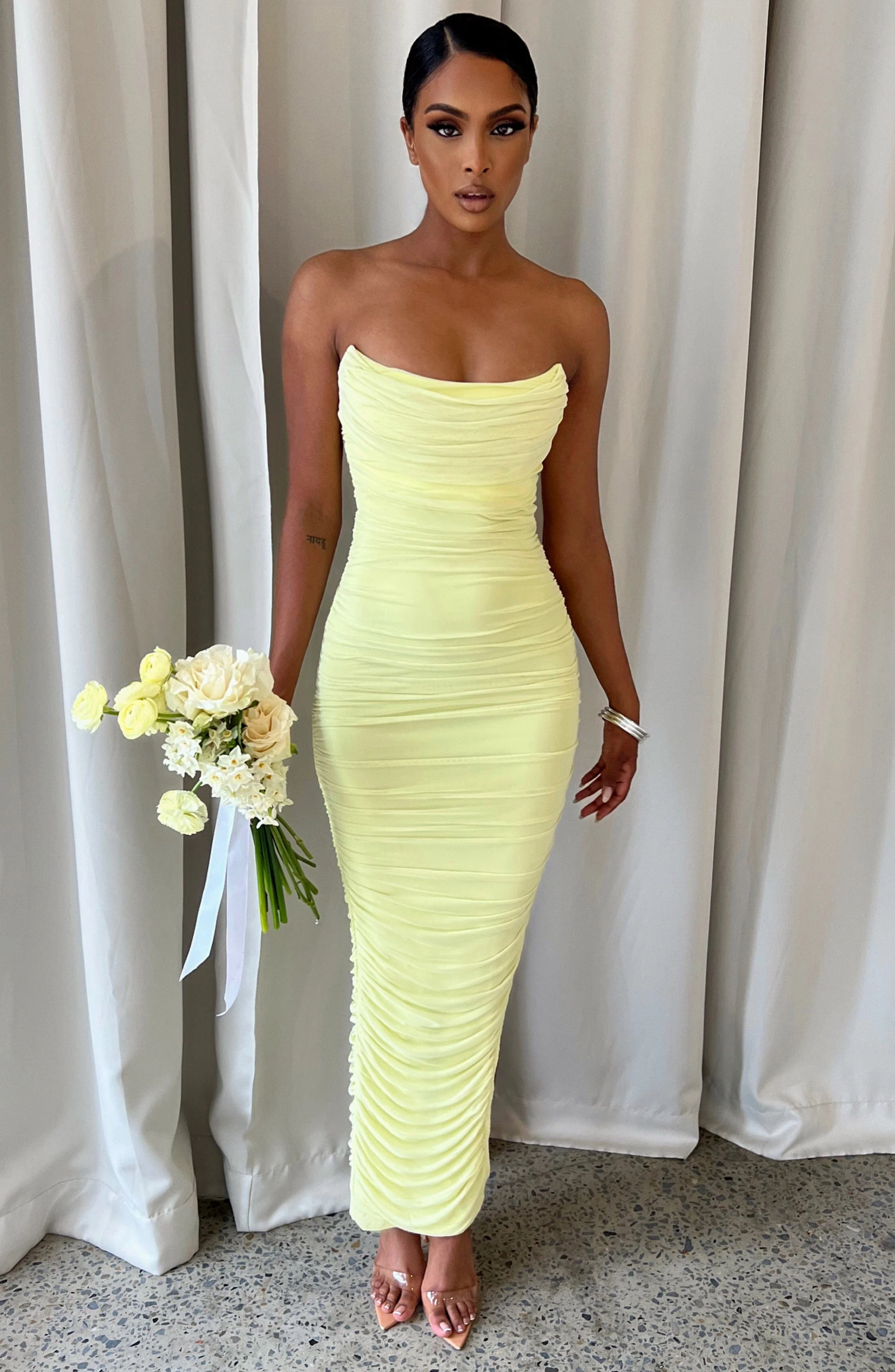 Demi Maxi Dress - Lime - Image 3